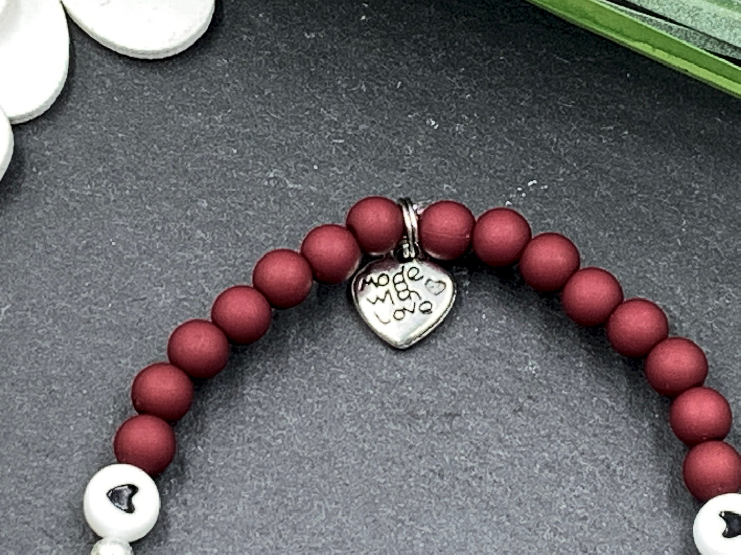 Armband Trauzeugin Bordeaux - Perlen Acryl 6 mm - Geschenk Team Braut - Willst du meine Trauzeugin sein? - Hochzeit und JGA - Wunschfarbe