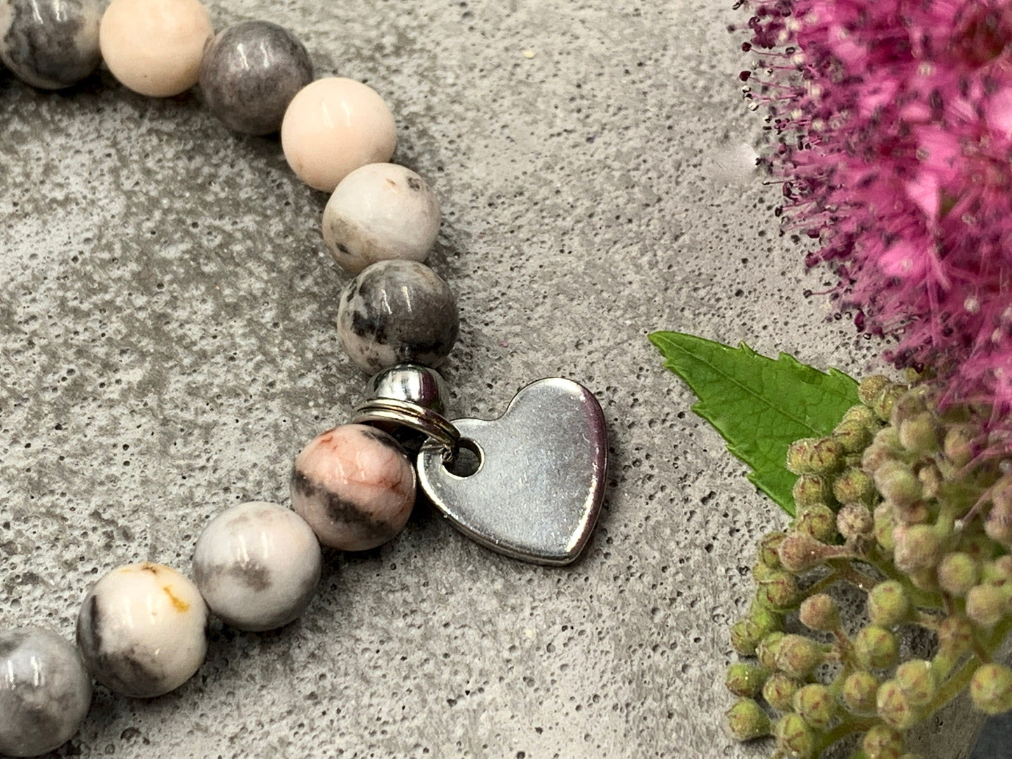 Armband Amazonit Mama und Kindername - Herzen Hämatit - Geschenk Schwangerschaft Baby Geburt Perlenarmband personalisierbar div. Edelsteine