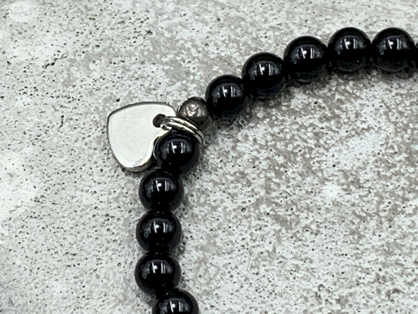 Armband Initialen Turmalin echt Naturperlen Herz Platiniert - Namensarmband Geschenk Mama Geburt Freundin Lieblingsmensch - personalisierbar
