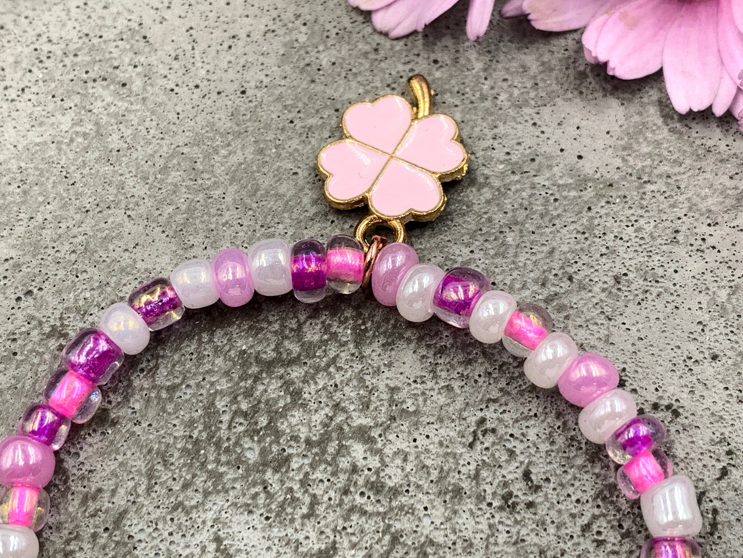 Armband Schulkind Rocailles - Glücksbringer Perlenarmband erster Schultag Geschenk Einschulung - viele Farben - personalisierbar