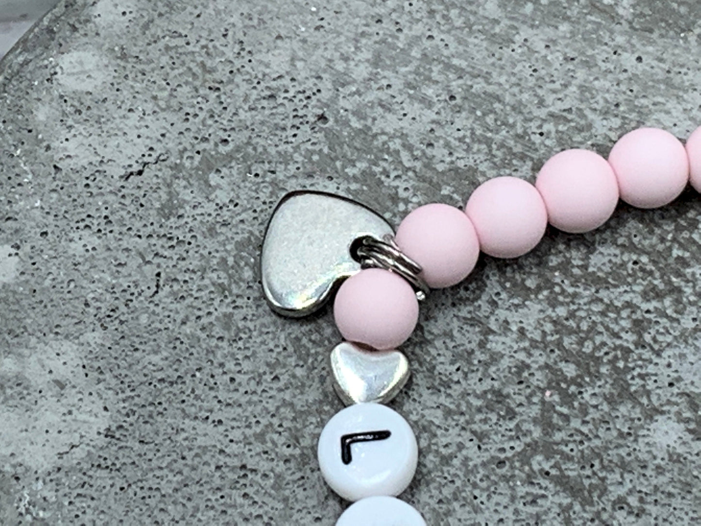 Armband liebster Mensch Rosa Acryl - Freundschaftsarmband Geschenk Lieblingsmensch beste Freundin - viele Farben - personalisierbar