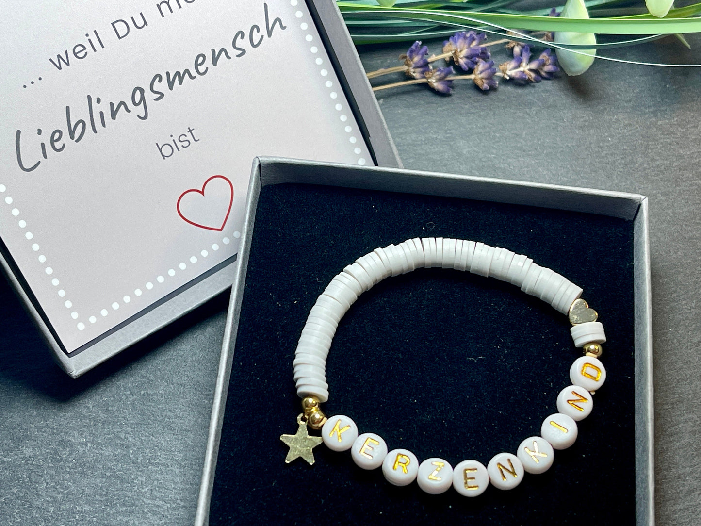 Armband Kerzenkind Katsuki Weiß Gold- Größe 12 cm bis 20 cm- viele Farben- Geschenk für Ringkind Brautkind Brautkind Hochzeit und Kinder JGA