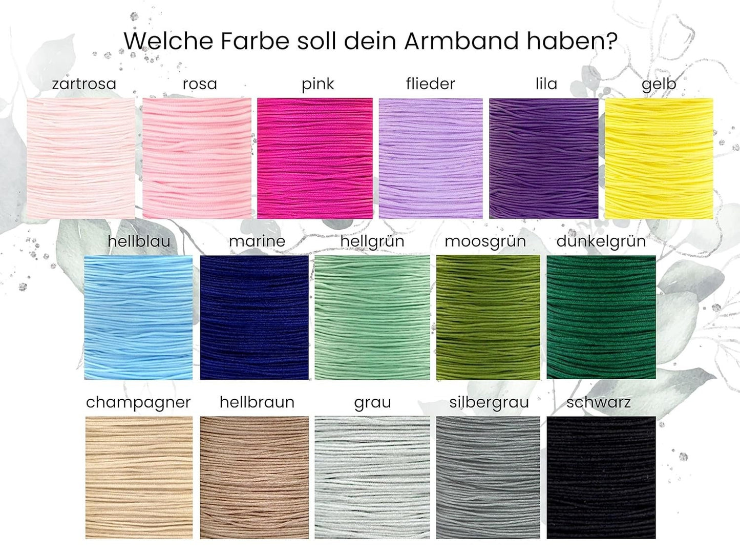 Armband Makramee Patenkind Silbergrau - Geschenk zur Taufe Taufgeschenk Patenschaft Erinnerungsarmband - Wunschfarbe personalisierbar
