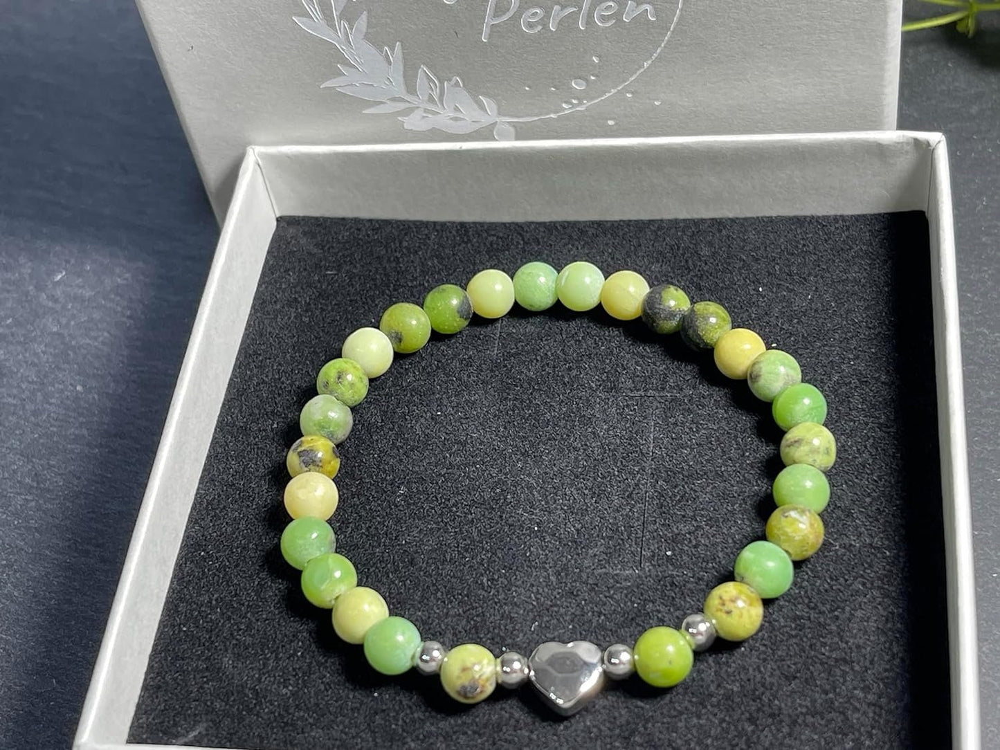 Armband Serpentin Herz Edelstahl Silber - Perlenarmband Kreativität Vertrauen Freundschaft - Spiritueller Schmuck Damen Mädchen