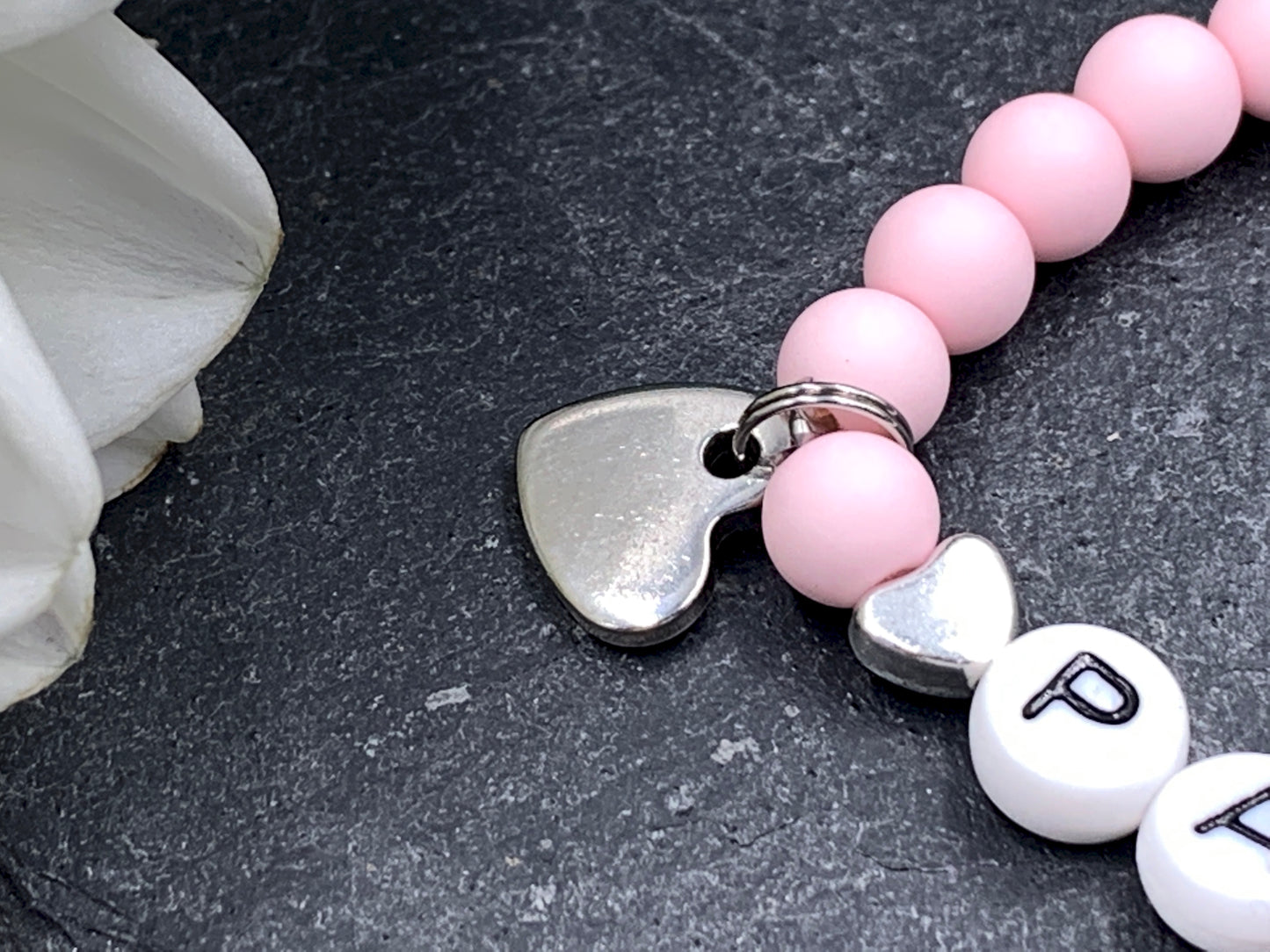 Armband Patentochter zartrosa, Geschenk zur Taufe, Taufgeschenk, Acryl
