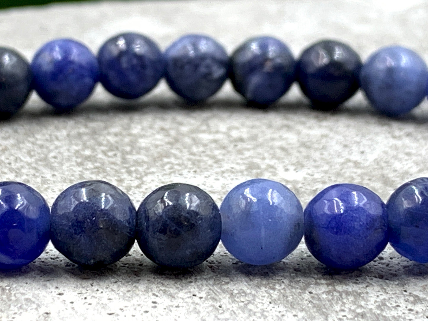 Armband Sodalit, Sodalitarmband, Armband mit Herz silbern, mix and match