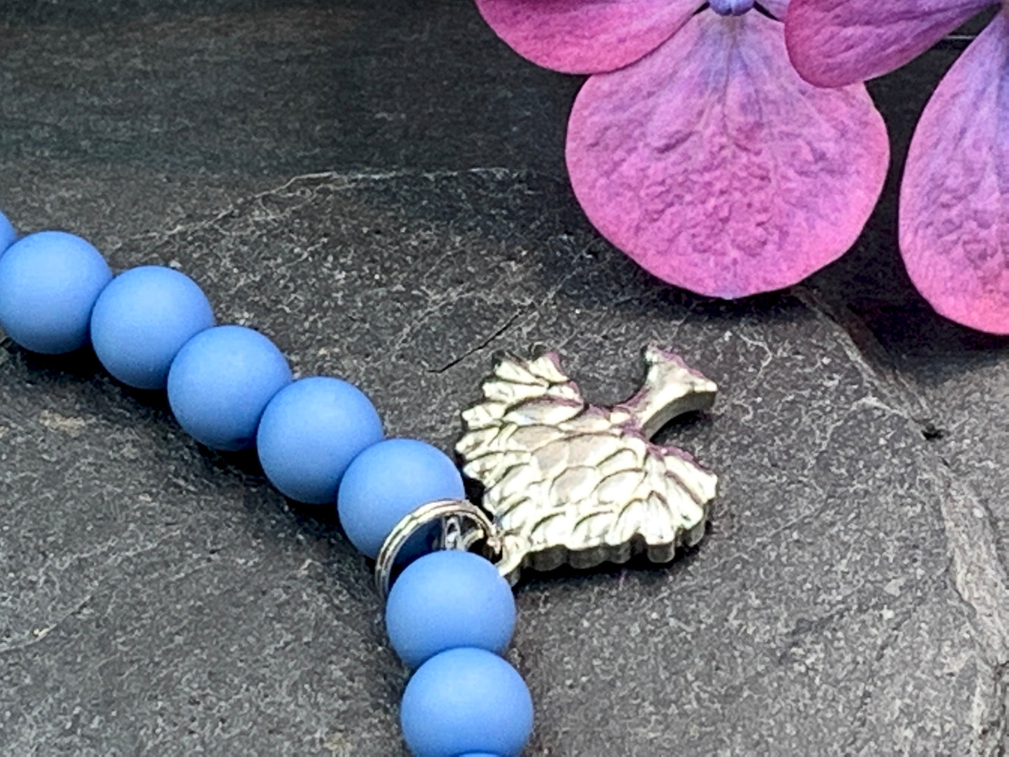 Armband Taufpatin blau, Geschenk Taufe, Patenschaft, Willst Du meine Taufpatin sein?