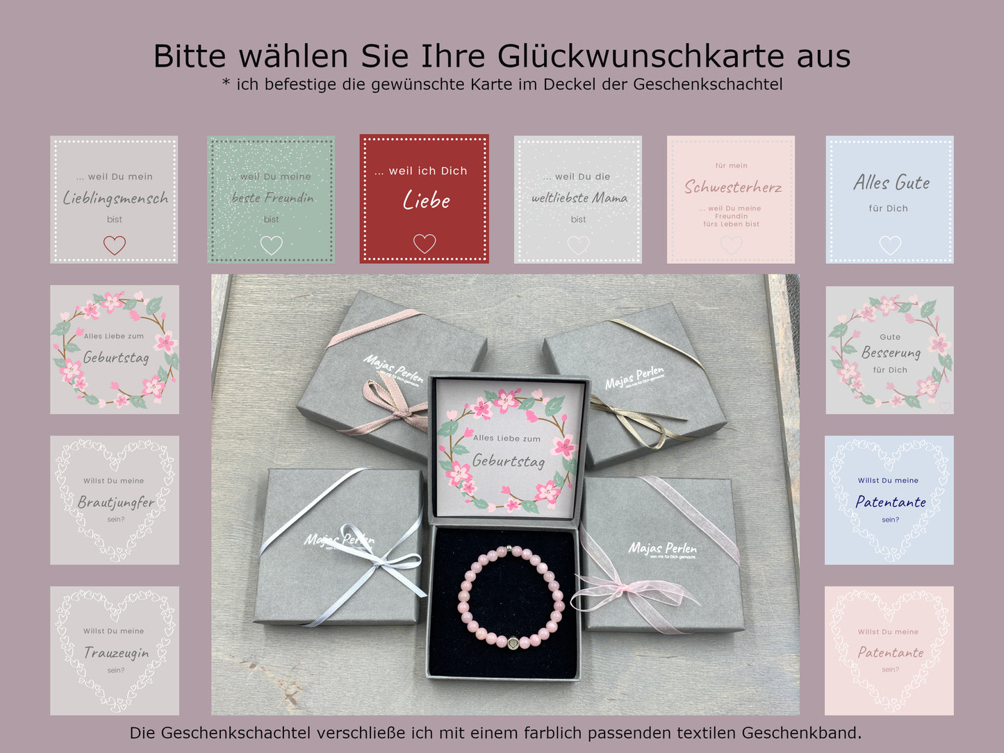Armband Patentochter zartrosa, Geschenk zur Taufe, Taufgeschenk, Acryl