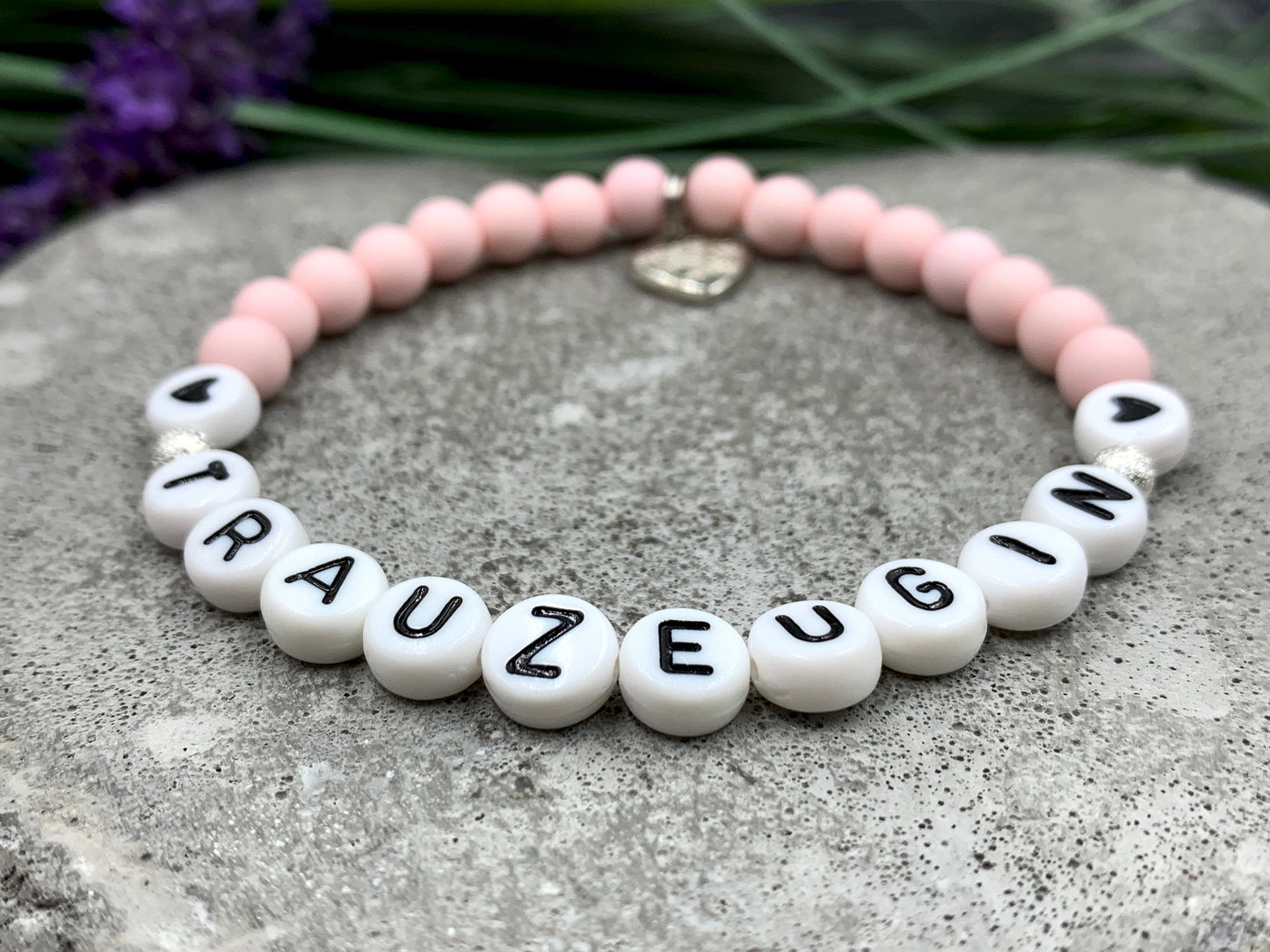 Armband Trauzeugin Zartrosa - Acryl Perlen 6 mm - Willst du meine Trauzeugin sein? - Geschenk Team Braut und JGA - Farbe wählbar