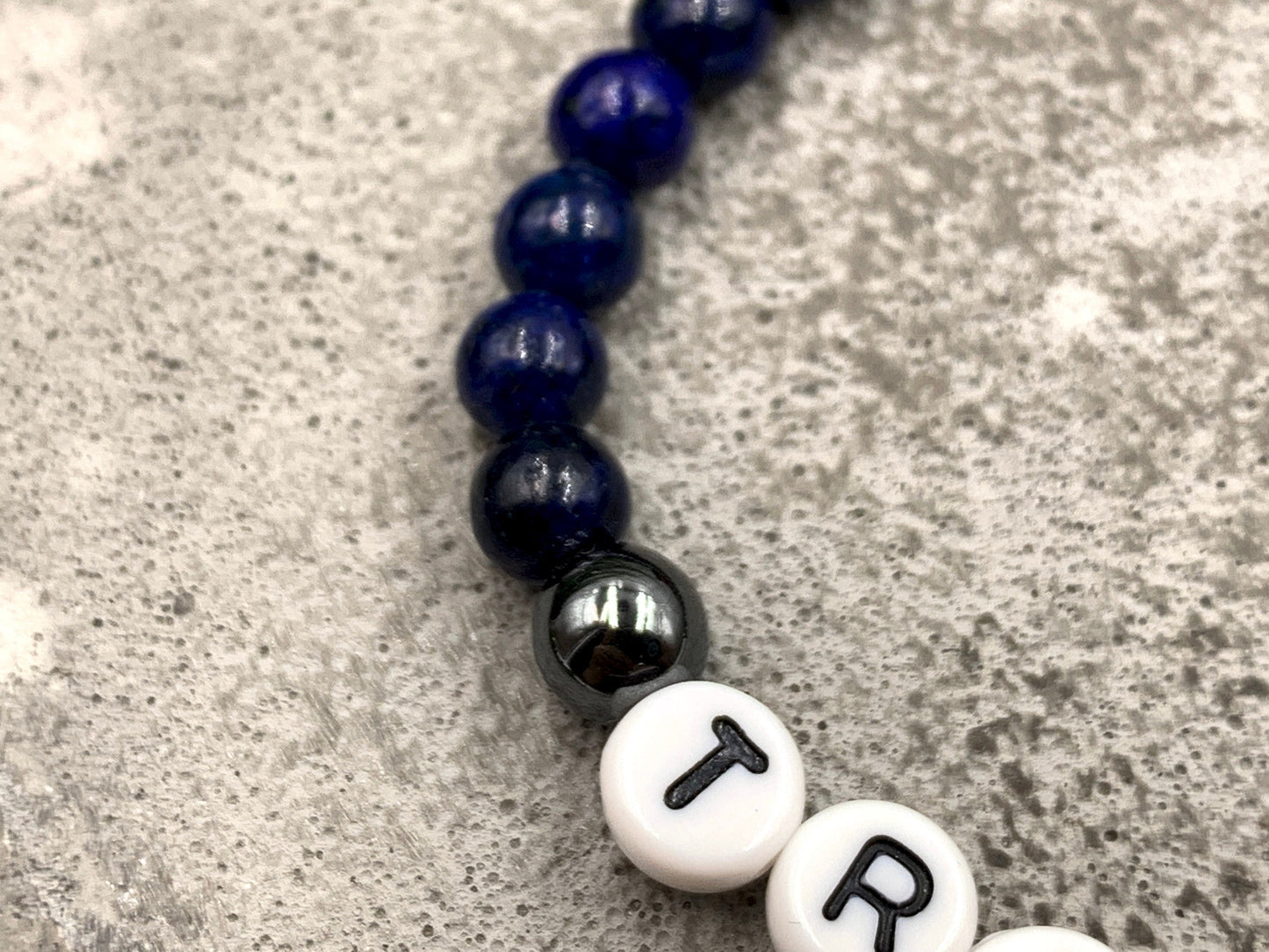 Armband Trauzeuge Lapislazuli Hämatit echte Natursteine - Geschenk Trauzeugin Brautjungfer Team Braut JGA Hochzeit - viele Edelsteine