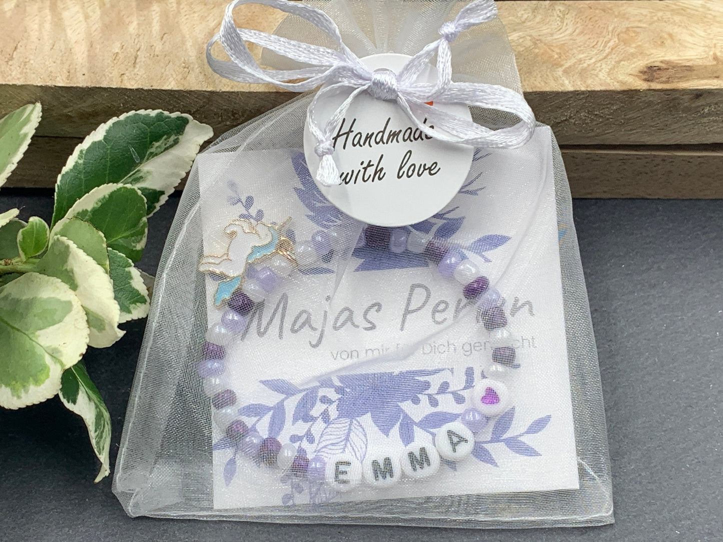 Armband Name Rocailles Glasperlen - Geschenk Kinderarmband für Junge oder Mädchen Namensarmband Lieblingsmensch - viele Farben