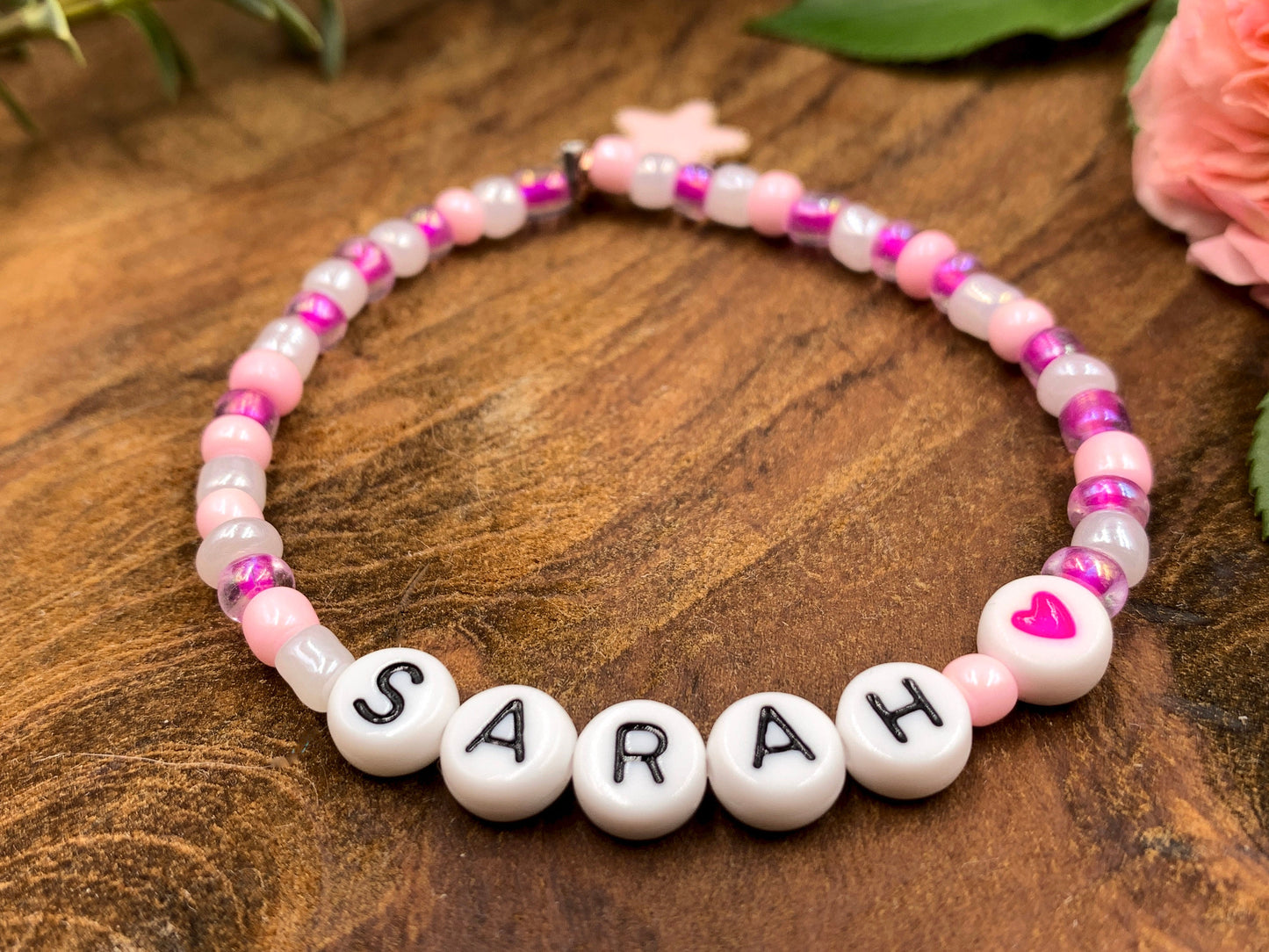 Armband Name Rocailles Glasperlen - Geschenk Mädchen Namensarmband Lieblingsmensch Kinderarmband Perlen - personalisierbar - viele Farben