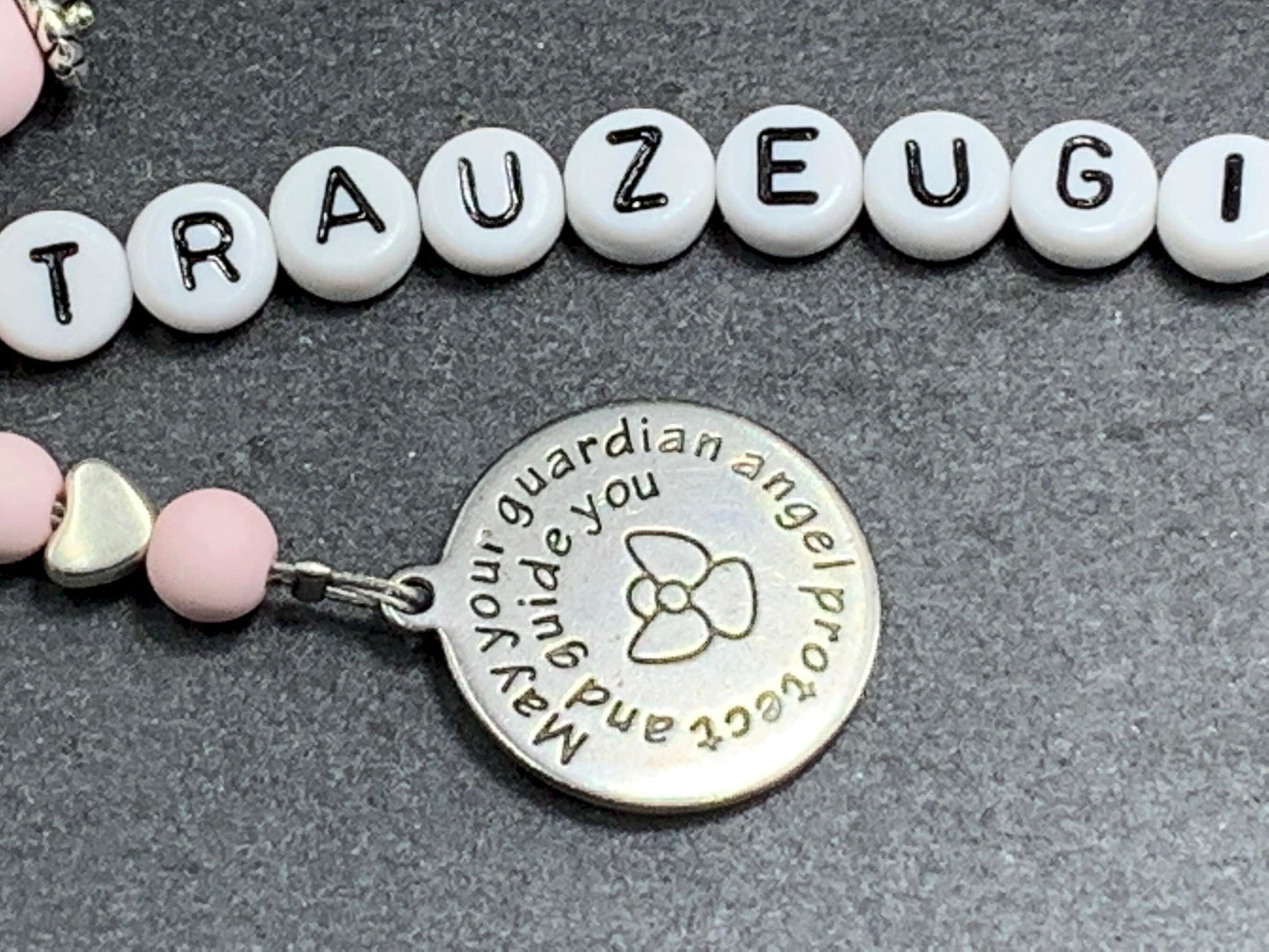 Schlüsselanhänger Trauzeugin Rosa Acryl - Geschenk Frage Trauzeugin Brautjungfer Team Braut JGA - viele eben - Edelsteine möglich