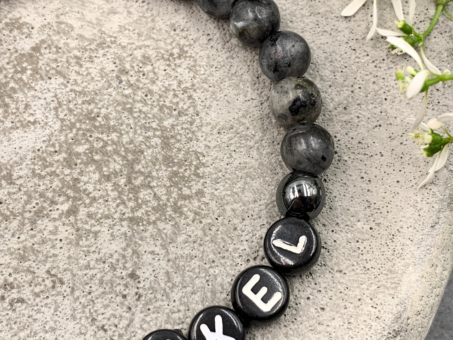 Armband Patenonkel Labradorit - Andenken Armband Taufe Taufgeschenk Pate Perlenarmband Frage Patenschaft - Wunschedelstein