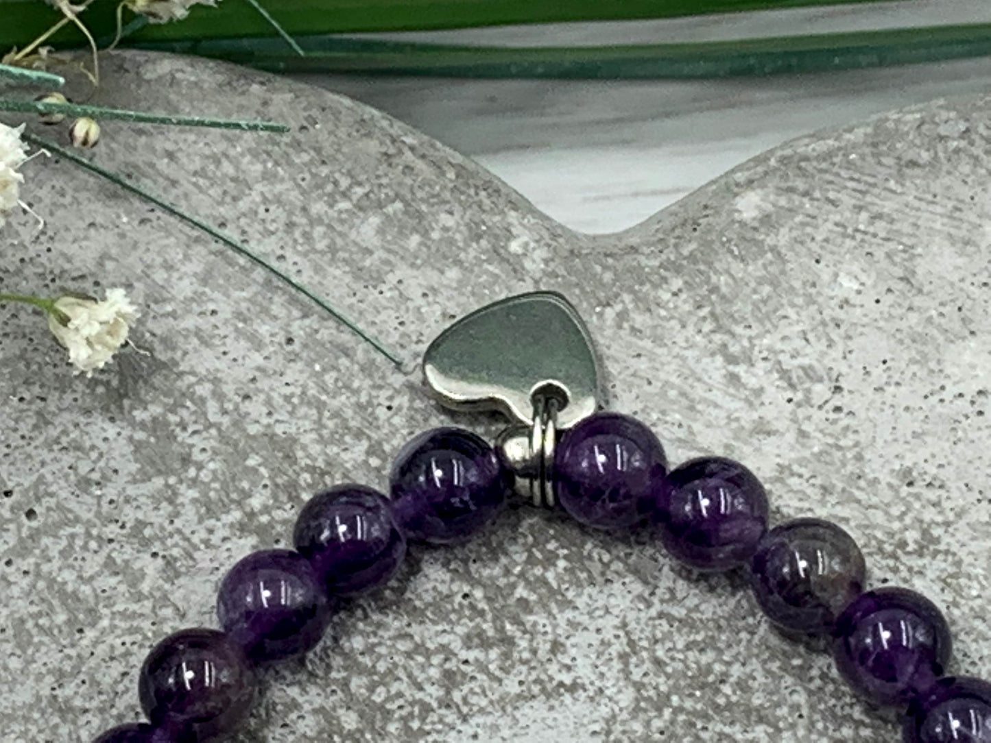 Armband Patentante Amethyst - Geschenk für Patin Patenschaft Andenken an Taufe Taufgeschenk - viele Edelsteine - personalisierbar