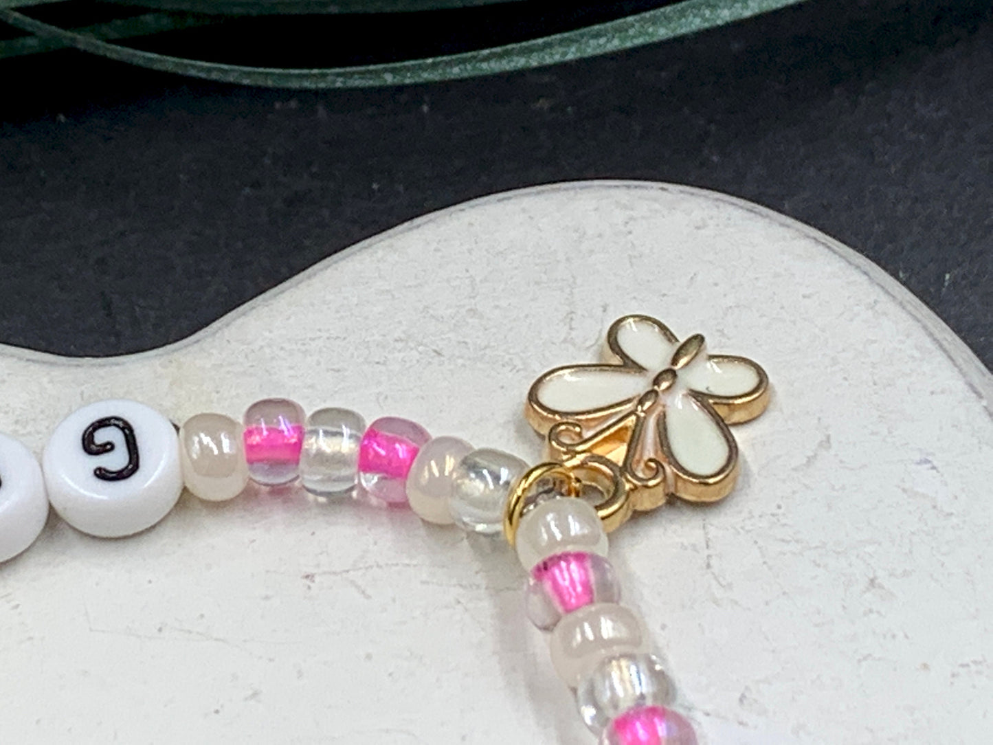 Perlenarmband Grosse Schwester Rosa - Geschenk Schwesterherz kleiner Bruder Familie Mädchenarmband - Wunschfarbe - personalisierbar