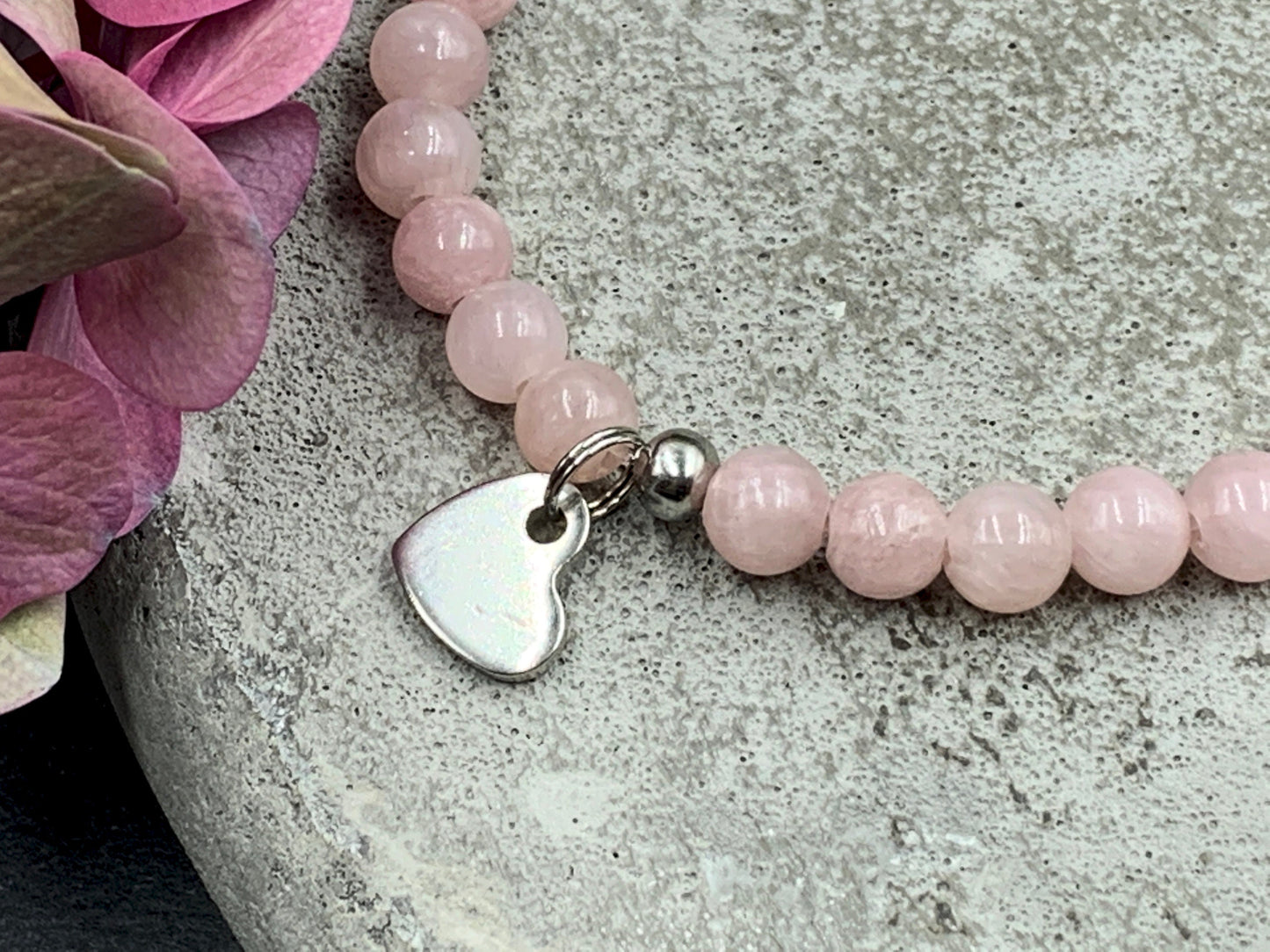Armband Achat Altrosa Mädchenmama - Wunschedelstein Rosenquarz Amazonit Aventurin Granat - Geschenk Mama Geburt Taufe Liebe Schwangerschaft
