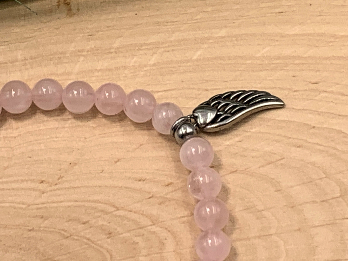 Armband Brautmama Rosenquarz Herz Platiniert - Geschenk Mutter der Braut Brautmutter Bräutigammutter - diverse Edelsteine personalisierbar