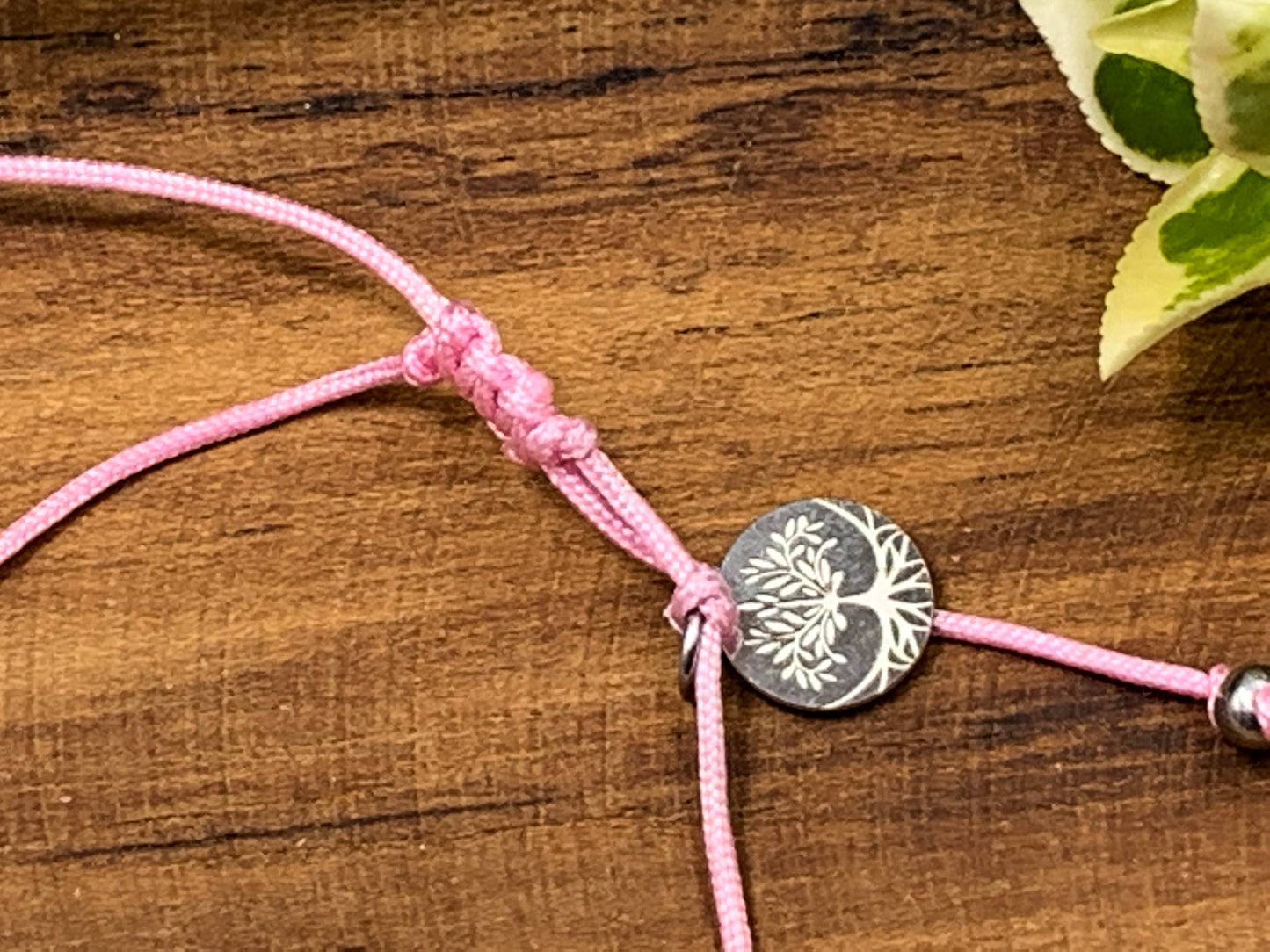 Armband Makramee Patin Rosa - Armband Weite einstellbar - Geschenk für Taufpatin Frage Patenschaft Andenken Taufgeschenk - Farbe wählbar