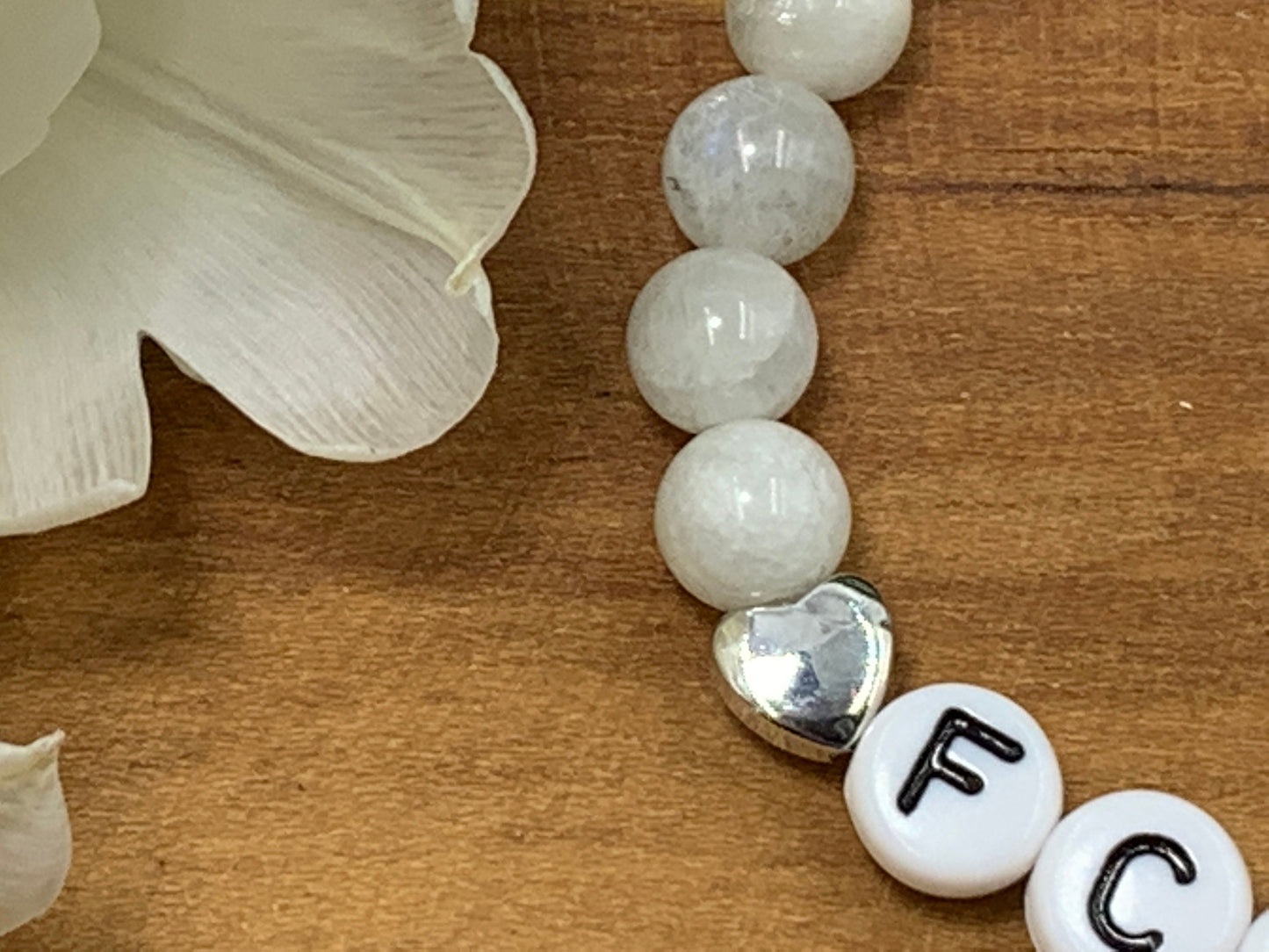Armband Fuck Cancer Mondstein Herz Platiniert - Geschenk Aufmunterung Diagnose Krebs Schutzstein Genesungswunsch - viele Edelsteine