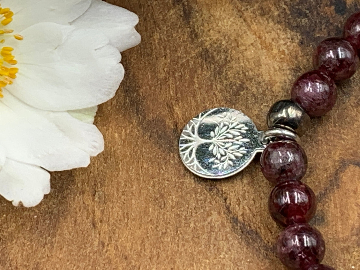 Perlenarmband Großer Bruder Granat - Geschenk Familie Schwester Armband Bruderherz Geschwisterkind  - diverse Edelsteine - personalisierbar