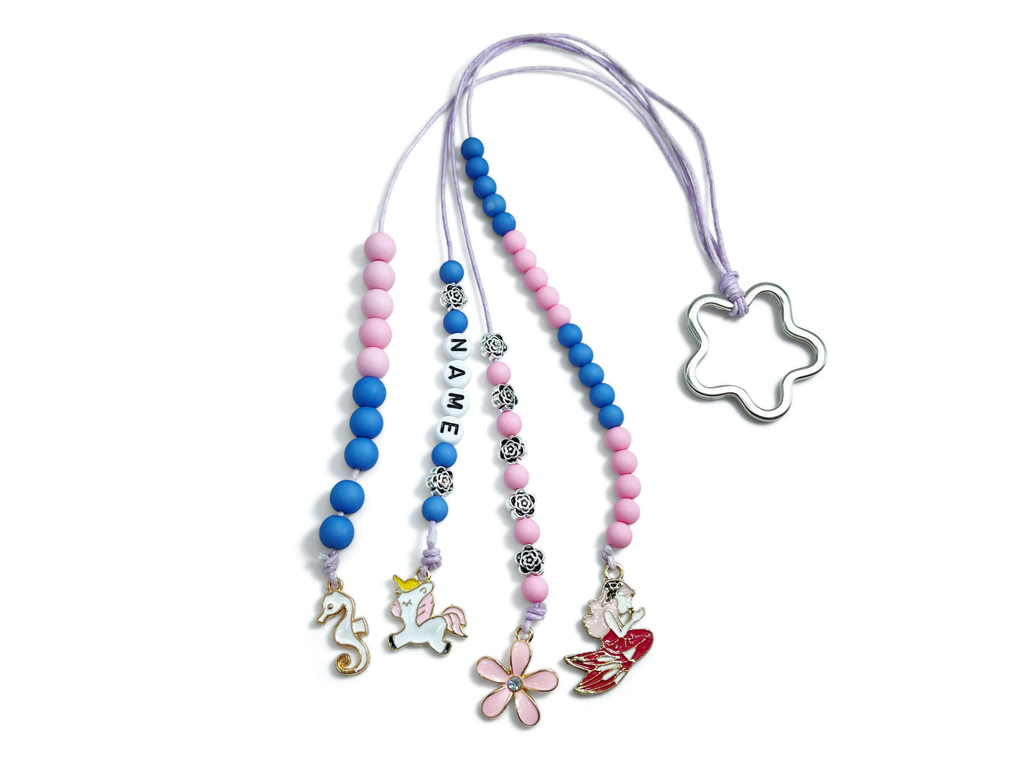 Rechenkette Mädchen Meerjungfrau Rosa Blau mit Name wahlweise ABC - Geschenk Einschulung erster Schultag - Rechenhilfe bis 20 Grundschule
