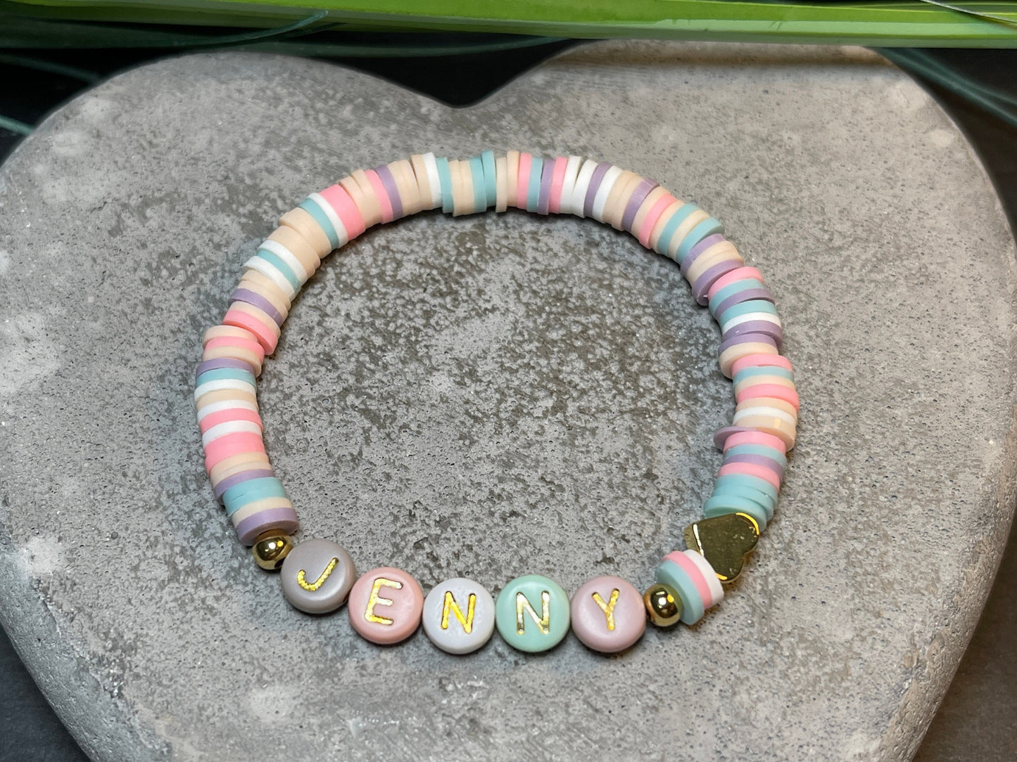 Namensarmband Katsuki Pastellmix gold- Größe 12 cm bis 20 cm- viele Farben- Geschenk für Mädchen Junge Kind Kinderarmband Freundschaft