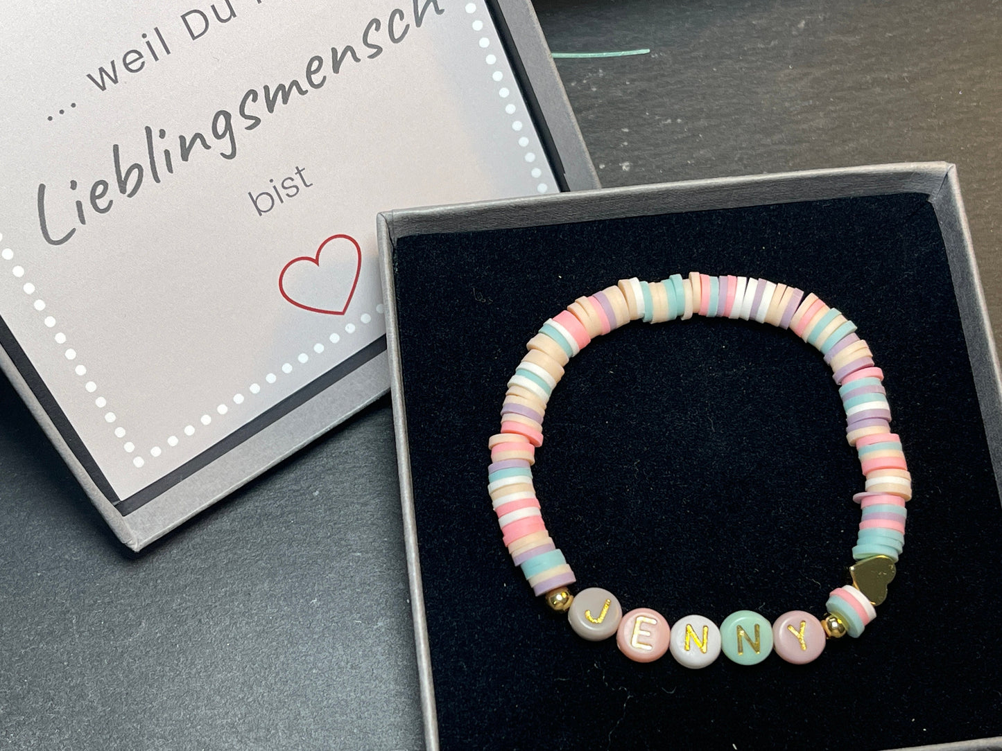 Namensarmband Katsuki Pastellmix gold- Größe 12 cm bis 20 cm- viele Farben- Geschenk für Mädchen Junge Kind Kinderarmband Freundschaft