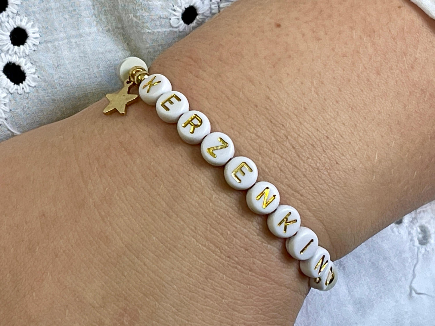 Armband Brauttochter Katsuki Rosa Gold - Größe 12 cm bis 20 cm- viele Farben- Geschenk für Ringkind Brautkind Brautkind Hochzeit und Kinder