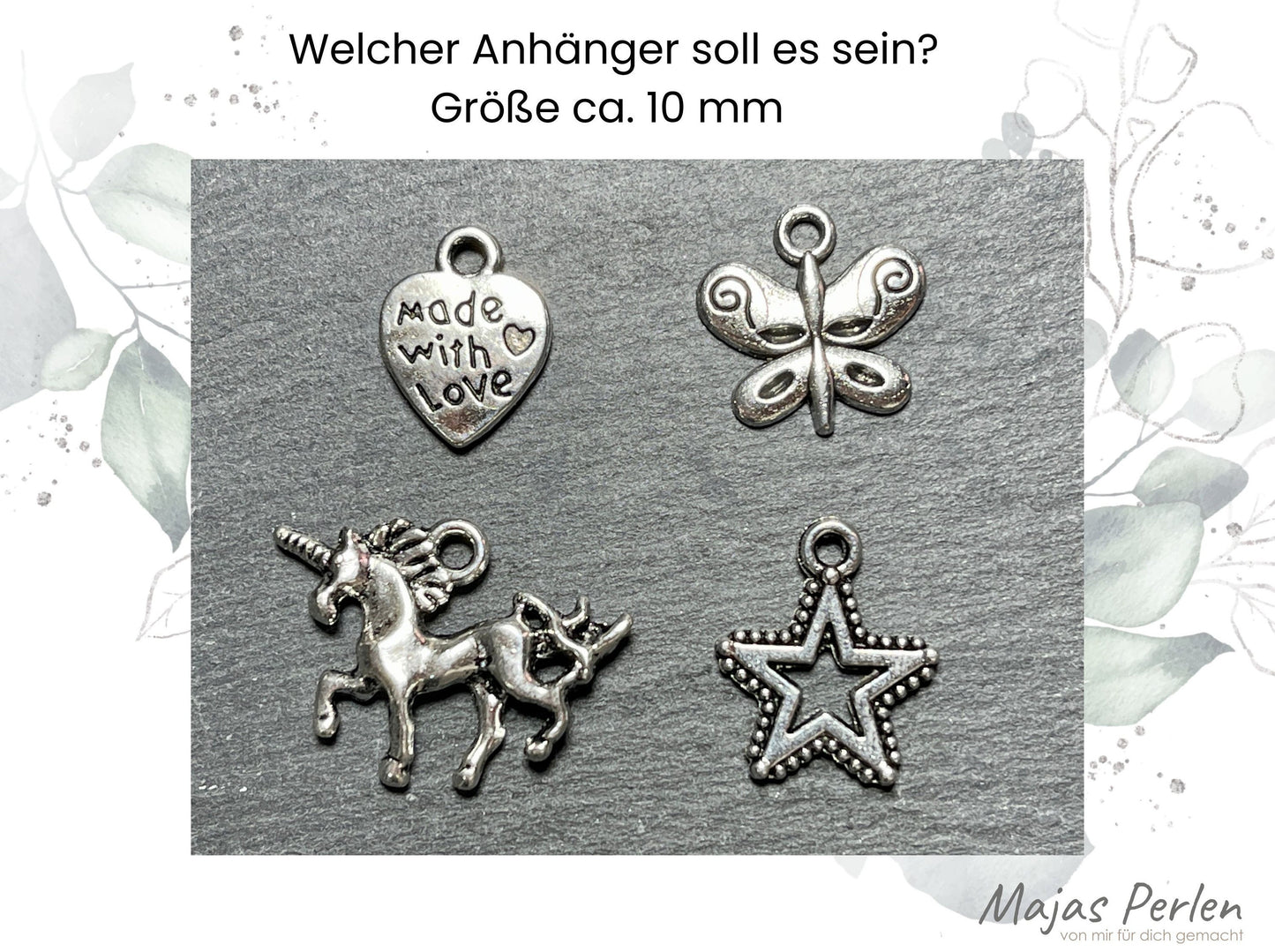 Perlenarmband Bruderherz Acryl Herz - Geschenk für Geschwister kleiner Bruder große Schwester KInderarmband - viele Farben personalisierbar