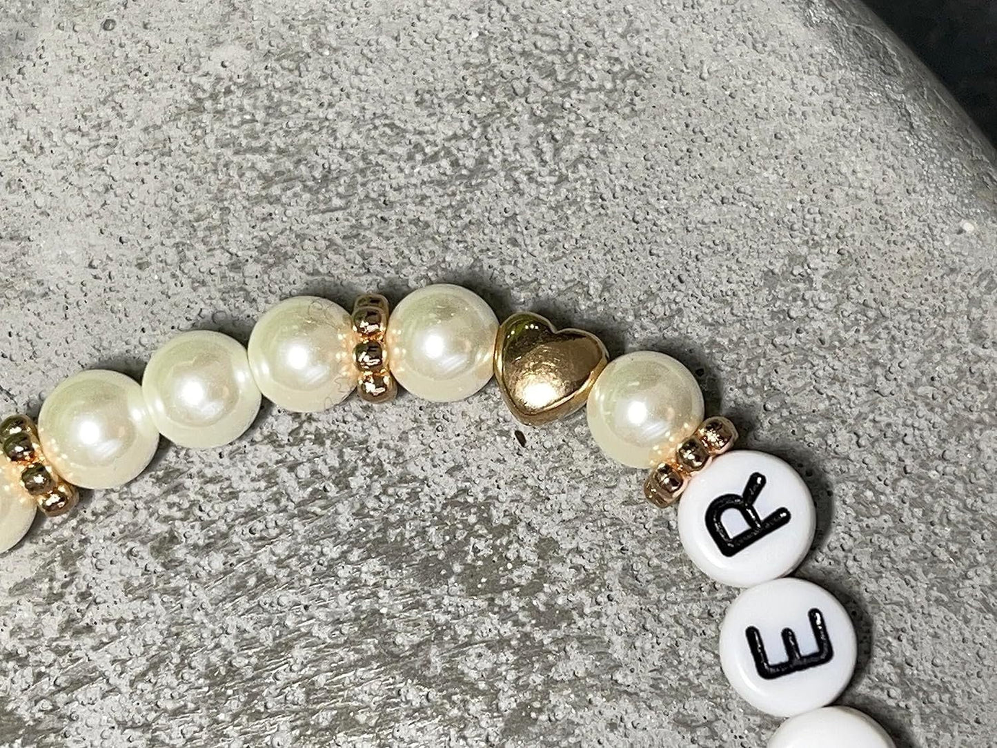 Perlenarmband Soulsister - hochwertig gewachste Glasperlen Perlmuttimitat - Geschenk Lieblingsmensch Seelenschwester - personalisierbar