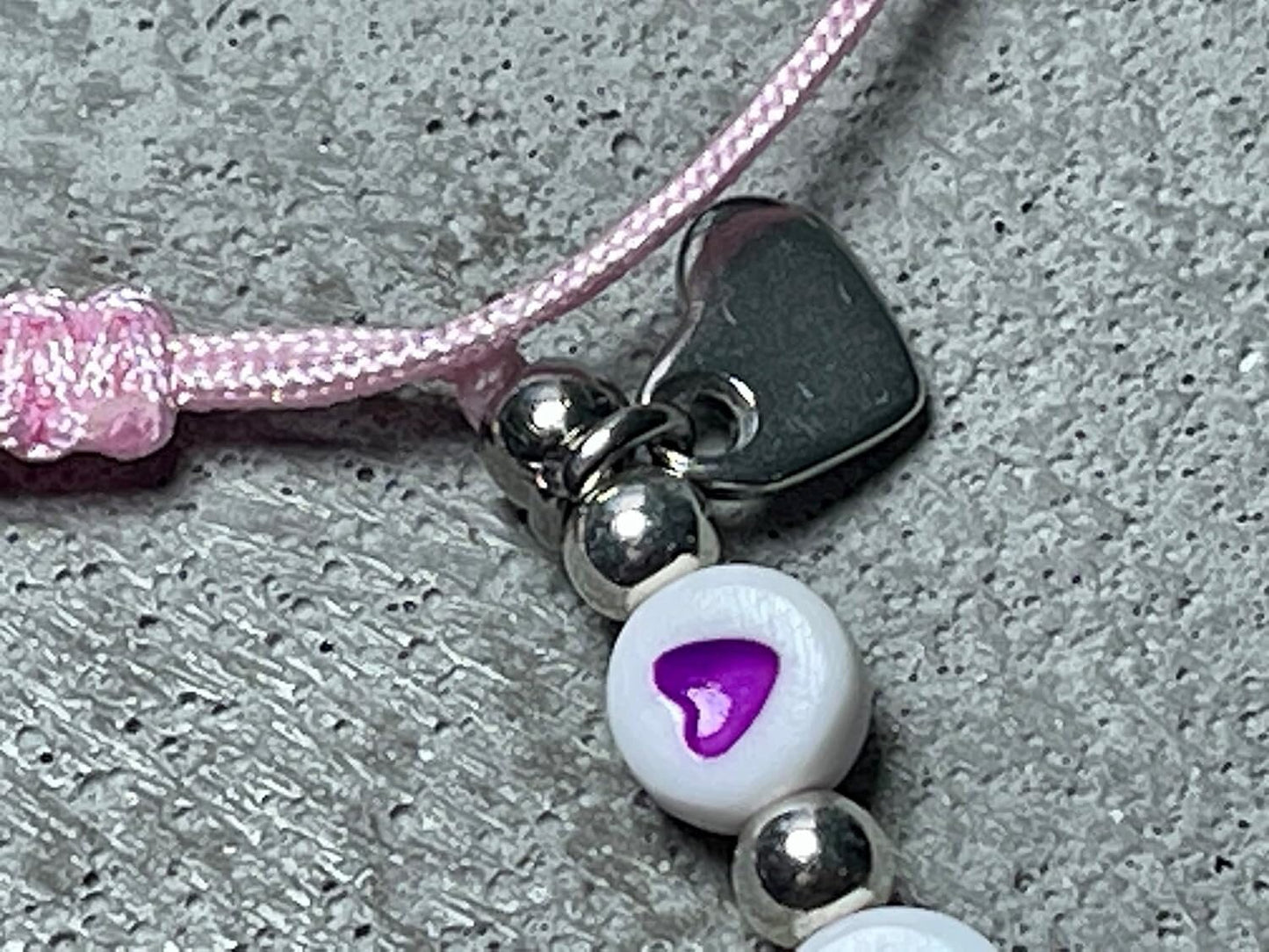 Armband Grosse Schwester Bunt Makramee Edelstahl - Geschenk Schwesterherz kleiner Bruder Kinderarmband Geburt Geschwisterkind Wunschfarbe