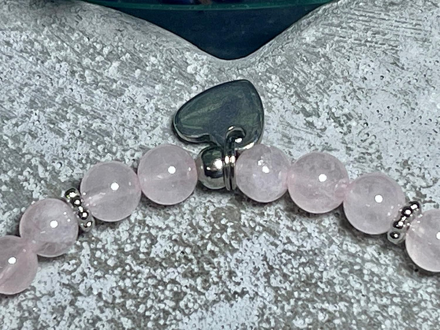Perlenarmband Trauzeugin Rosenquarz echter Naturstein platiniert - Geschenk Brautmama Brautjungfer Erinnerung Hochzeit - viele Edelsteine