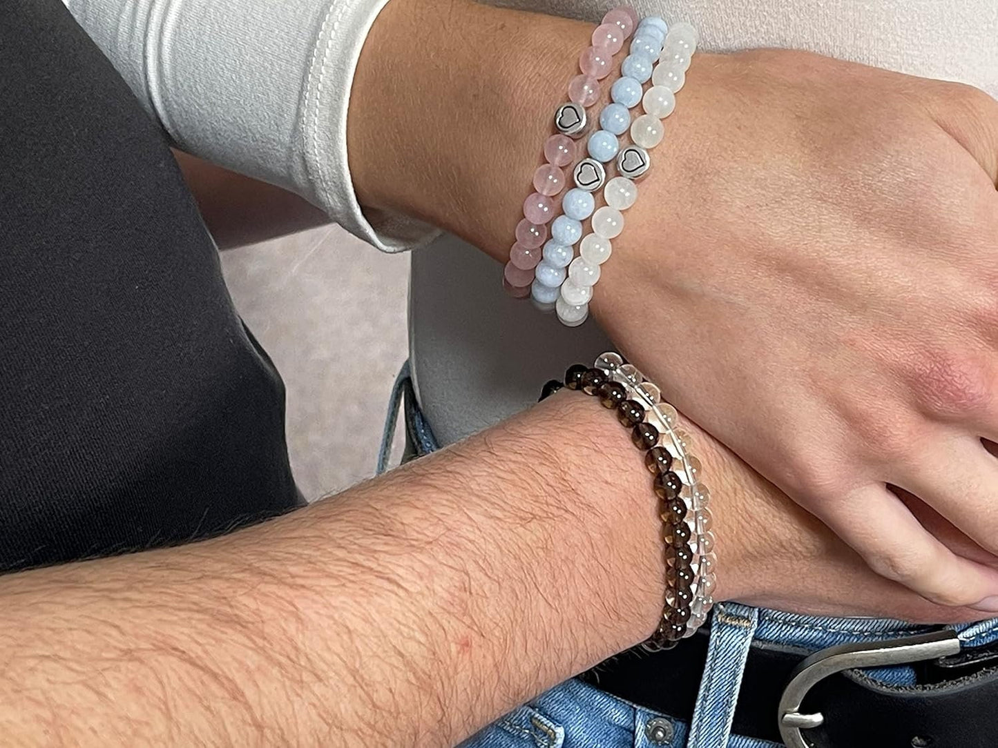 Armband Afrikanischer Türkis echter Naturstein mit Herz DQ - Silber Gold Roségold Gunmetal - spirituelles Armband - Geschenk Liebe Glück