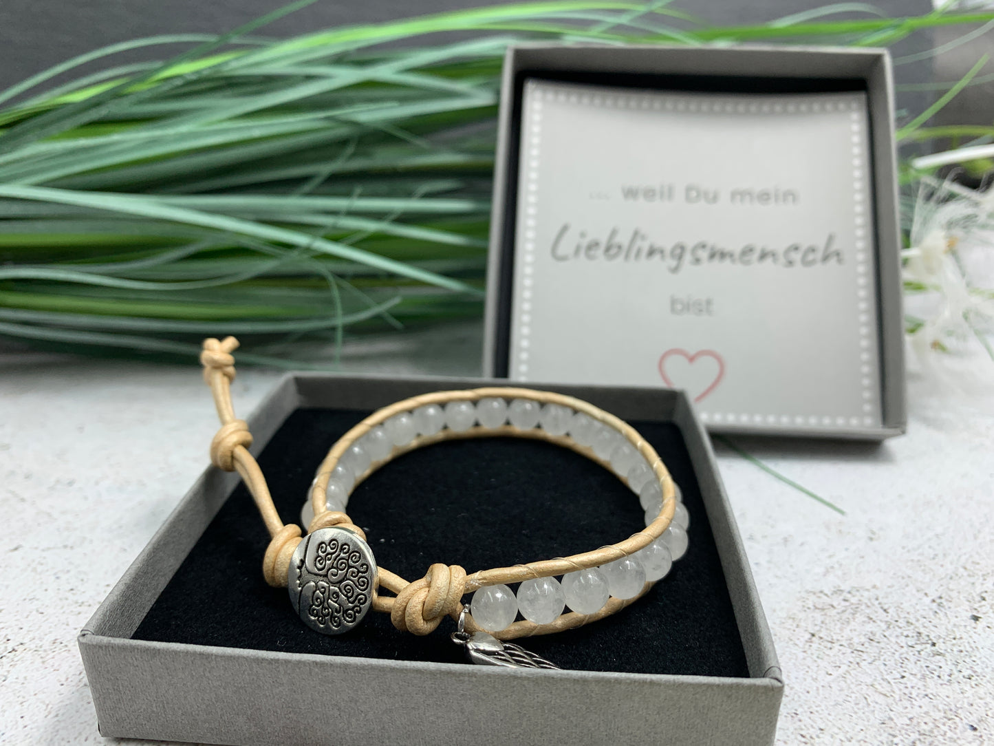 Armband Mondstein Lebensbaum, Bohoarmband Mondstein, Geburtsstein Juni, Lieblingsarmband