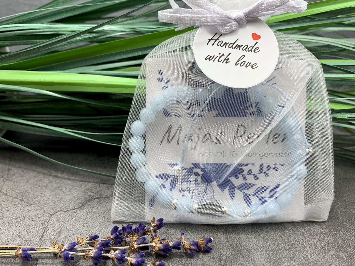 Armband Aquamarin facettiert Lebensbaum Hämatit Makramee - Wunschedelstein - Geburtsstein März - Handmade personalisierbar