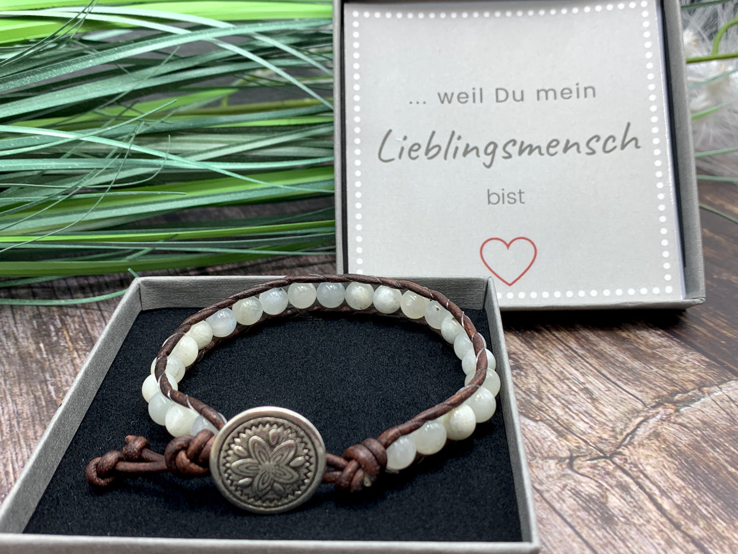 Bohoarmband Mondstein Vintage, Geburtsstein Juni, Lieblingsarmband Mondstein, Geschenk Liebe