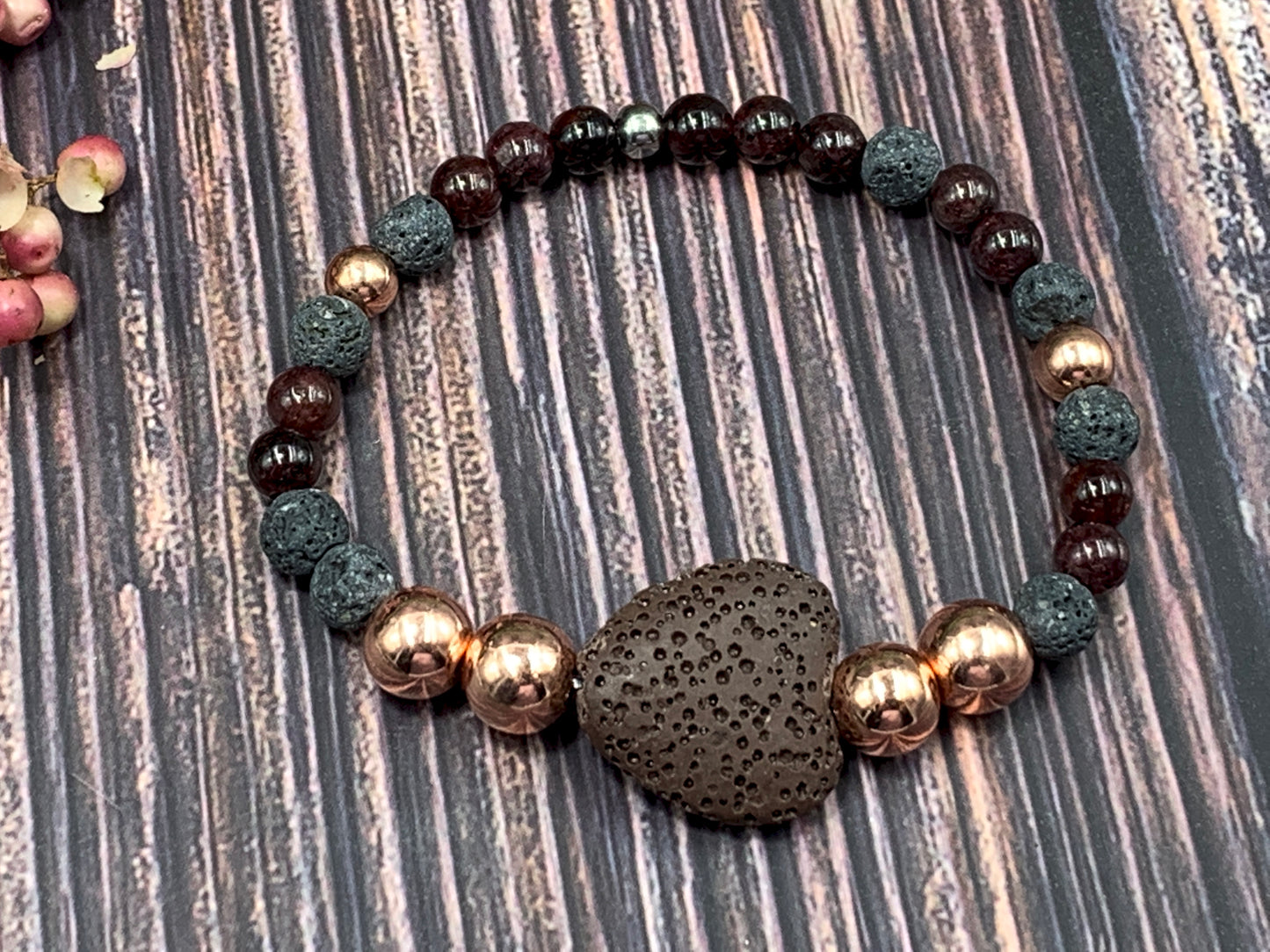 Armband Diffuser Peridot Lava Hämatit, Schmuck für ätherische Öle, Duftarmband