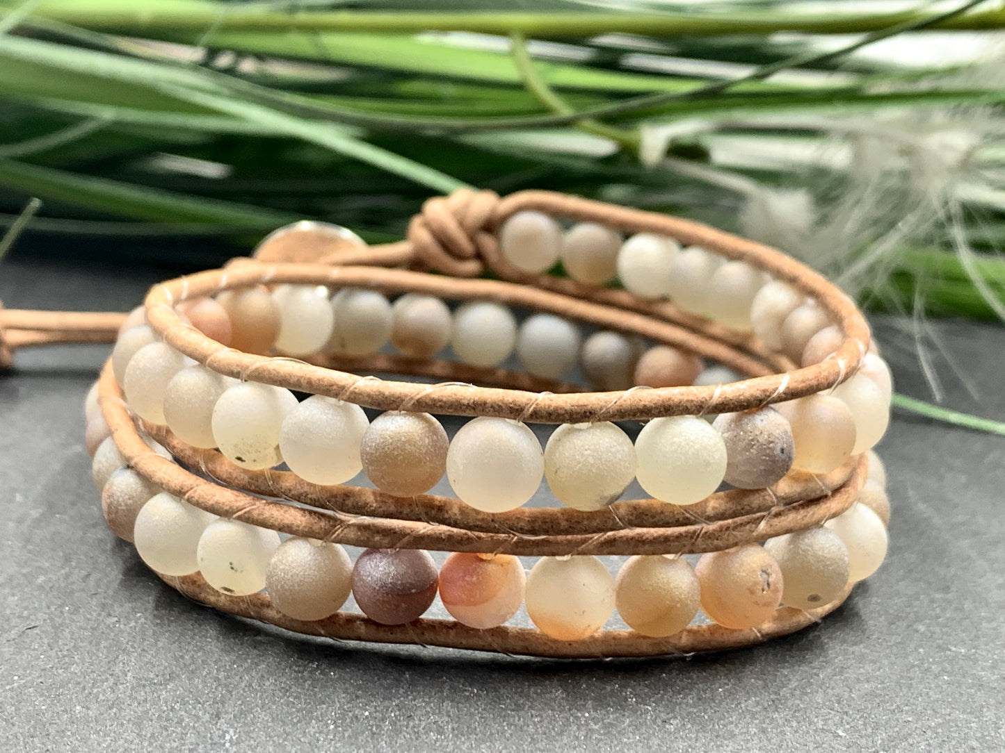 Wickelarmband Achat Vintage rose Armband, Achat Armband gewickelt, Armband Vintage Style