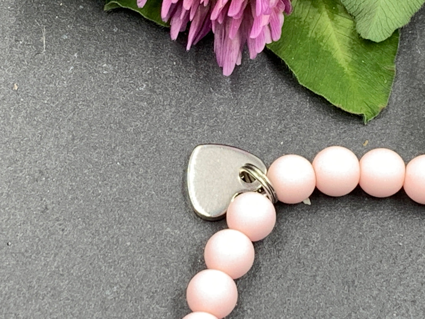 Armband Brautjungfer zartrosa Acrylperlen - Geschenk Frage Willst du meine Brautjungfer sein - Andenken heiraten JGA - Handmade personalisierbar