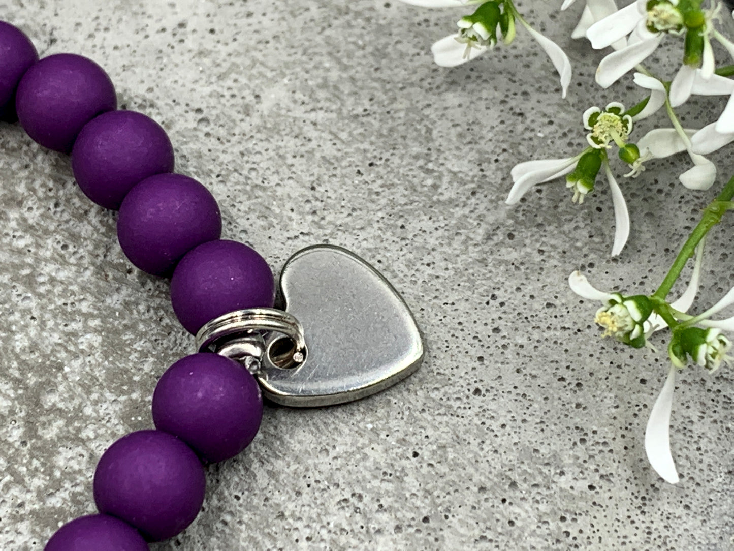 Armband Brautjungfer purple Acryl - Geschenk JGA Trauzeugin Brautmama - Willst Du meine Brautjungfer sein - Handmade personalisierbar