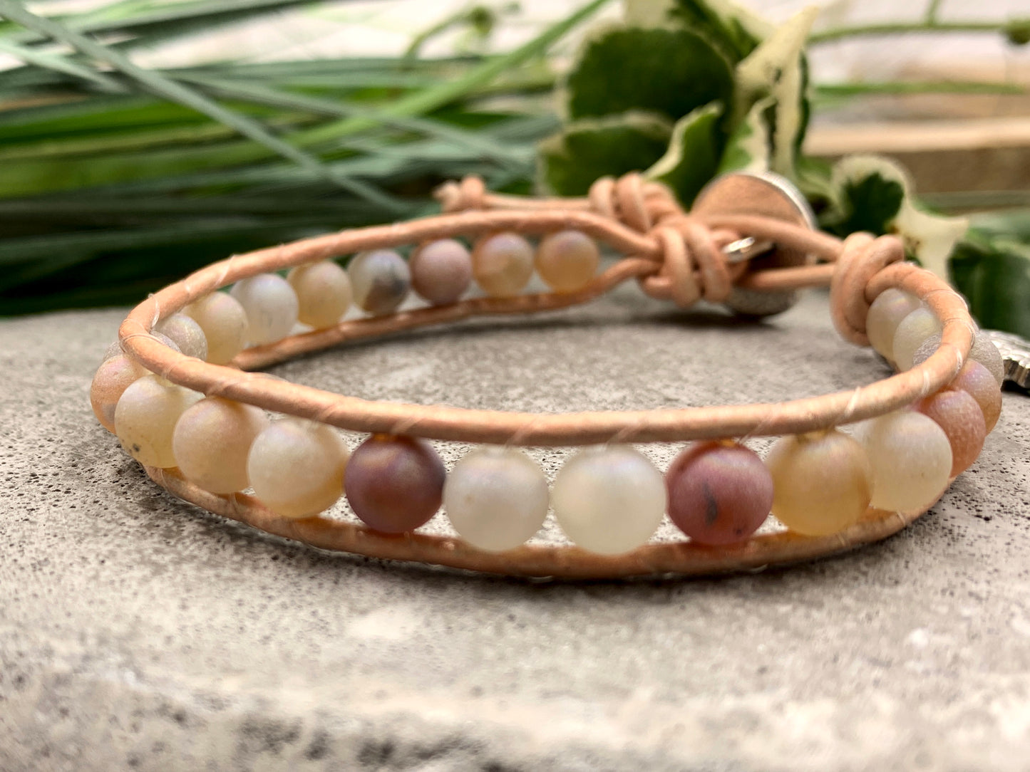Bohoarmband Achat Vintage rose Lebensbaum, rosa Lieblingsarmband, Armband Lebensbaum