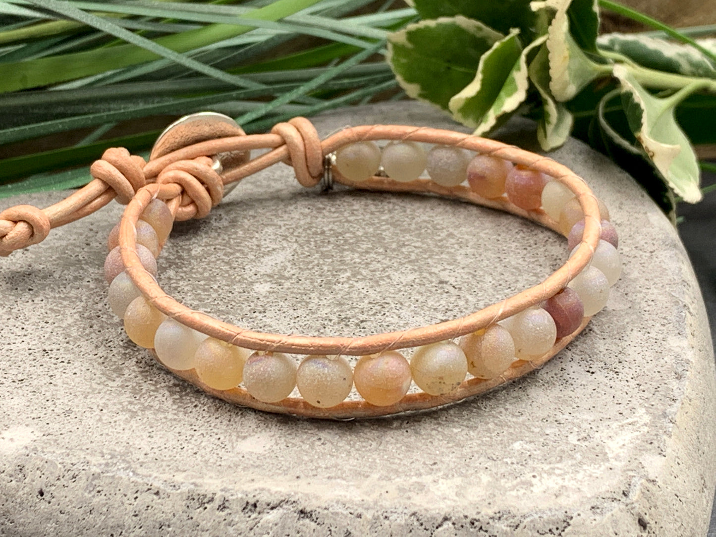 Bohoarmband Achat Vintage rose Lebensbaum, rosa Lieblingsarmband, Armband Lebensbaum
