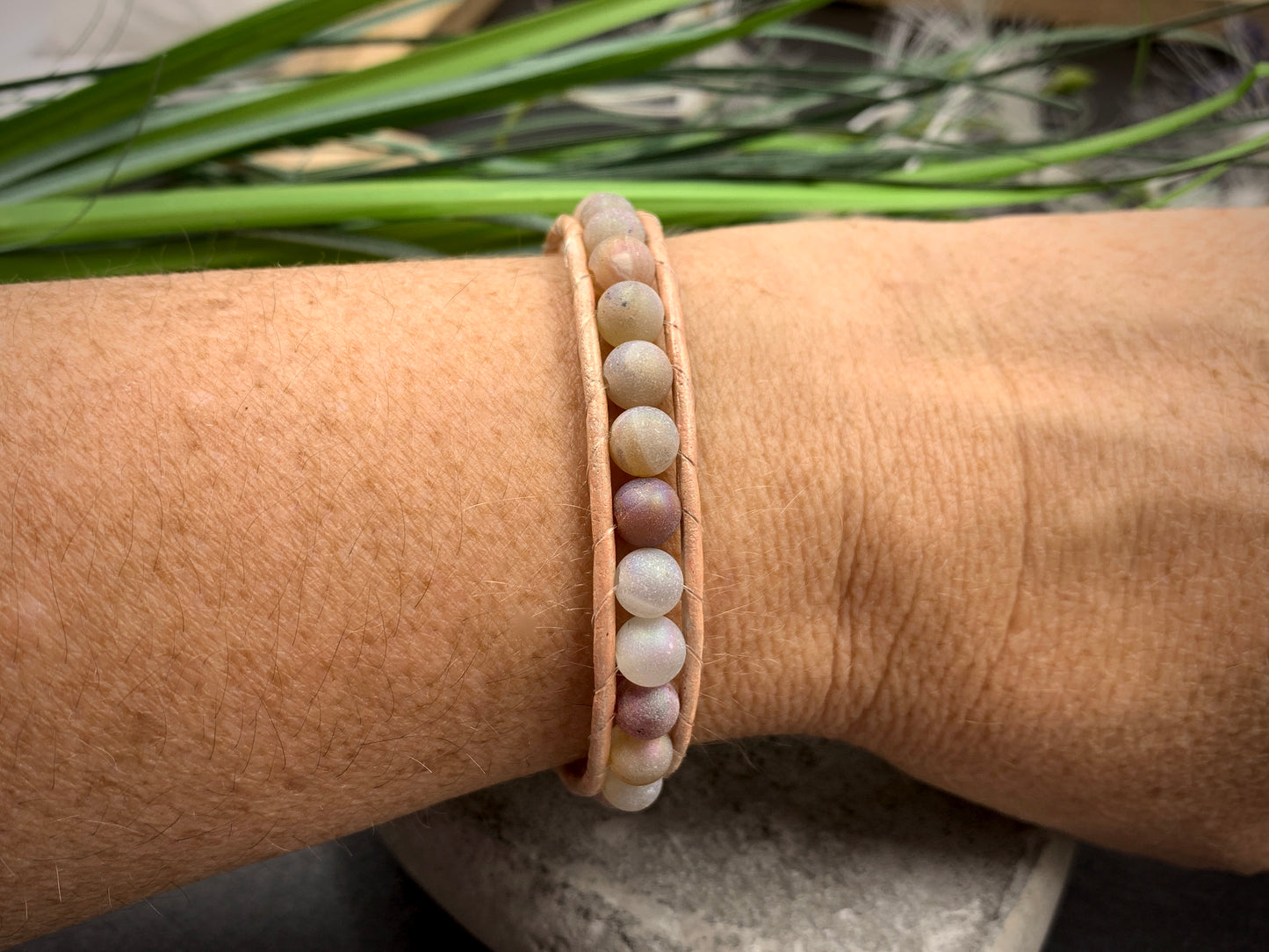 Bohoarmband Achat Vintage rose Lebensbaum, rosa Lieblingsarmband, Armband Lebensbaum