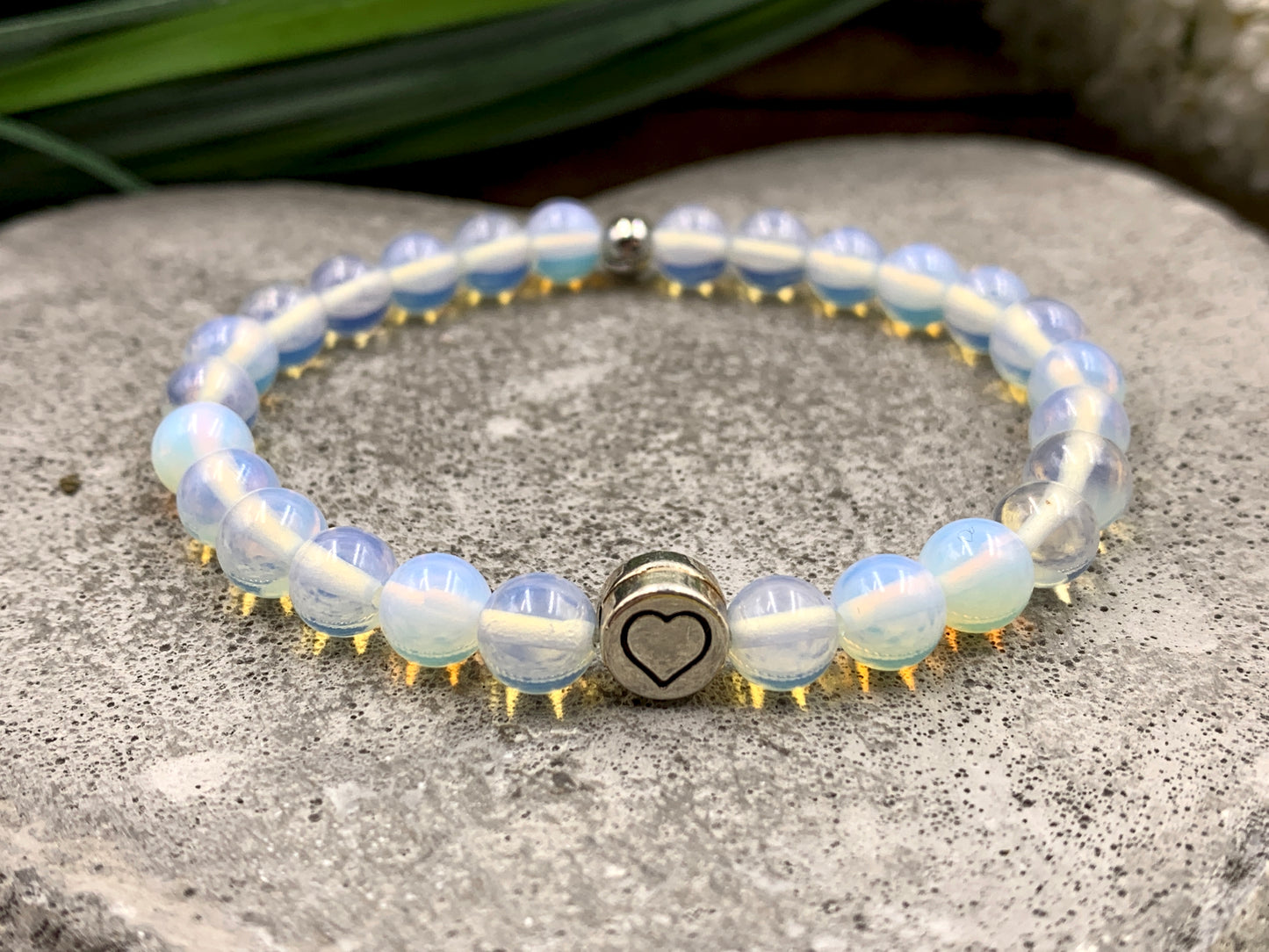 Armband Herz Opal, Geschenk Liebe und Freundschaft, Armband Mix and Match