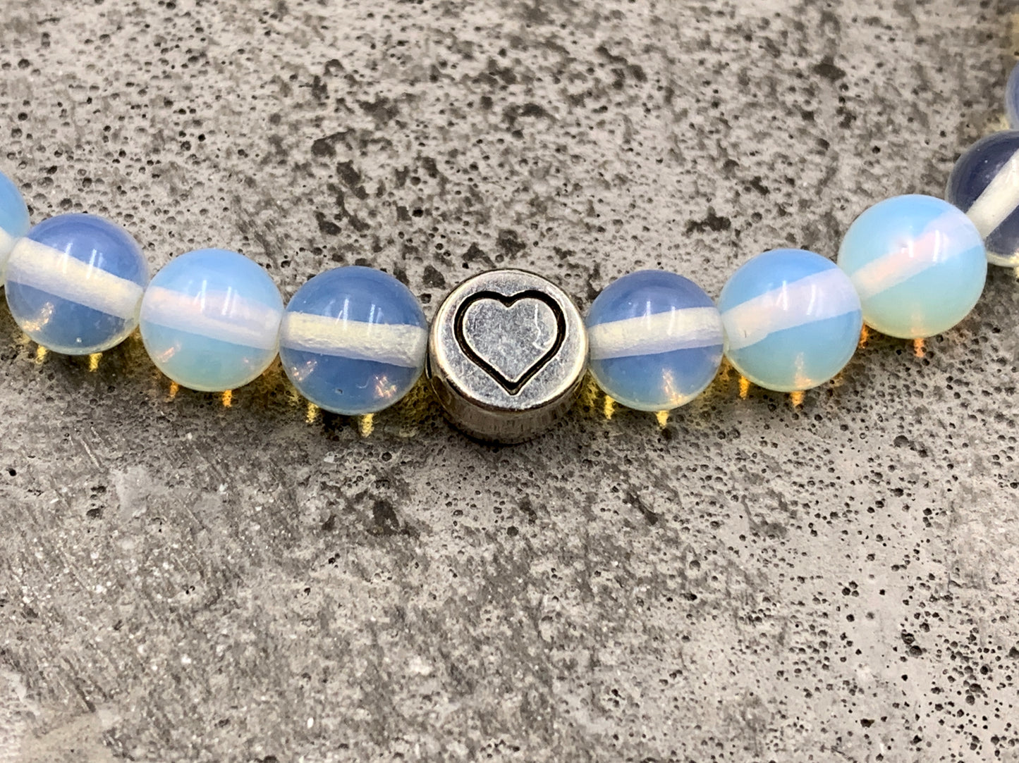Armband Herz Opal, Geschenk Liebe und Freundschaft, Armband Mix and Match