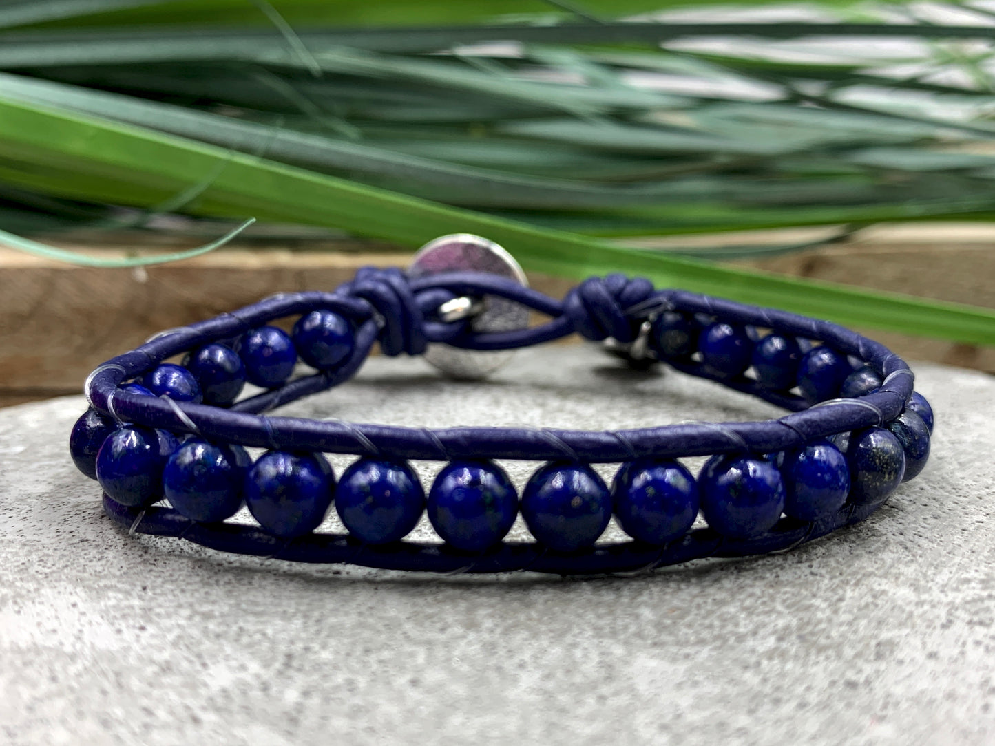 Bohoarmband Lapislazuli gewickelt - Wickelarmband Bohostil - Lieblingsarmband - Handmade personalisierbar