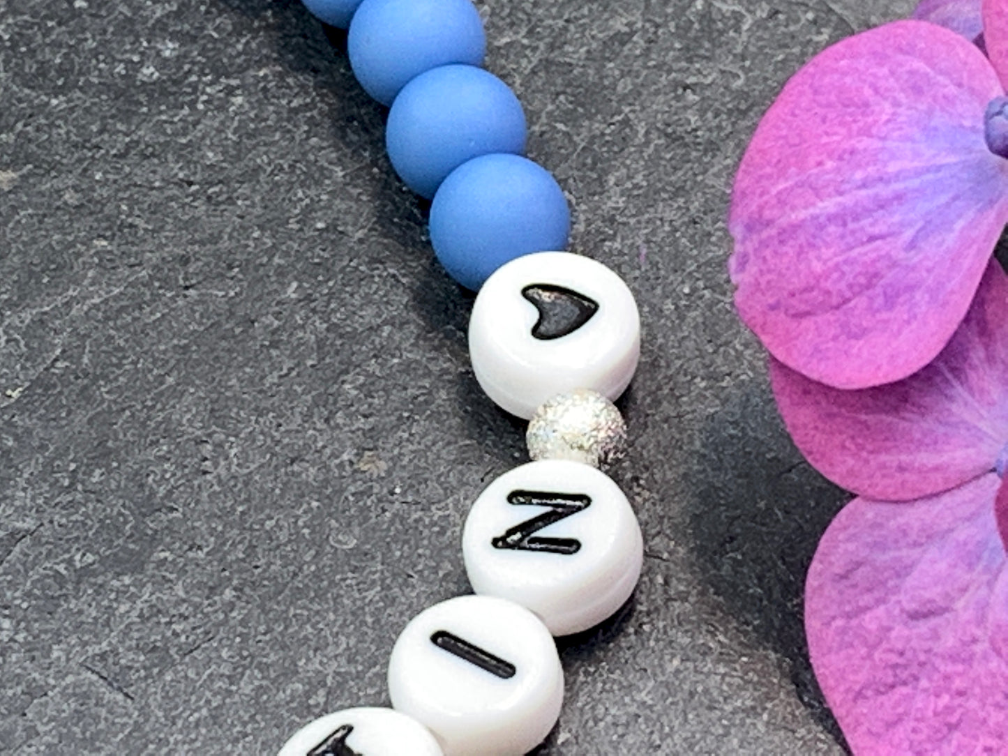 Armband Taufpatin blau, Geschenk Taufe, Patenschaft, Willst Du meine Taufpatin sein?